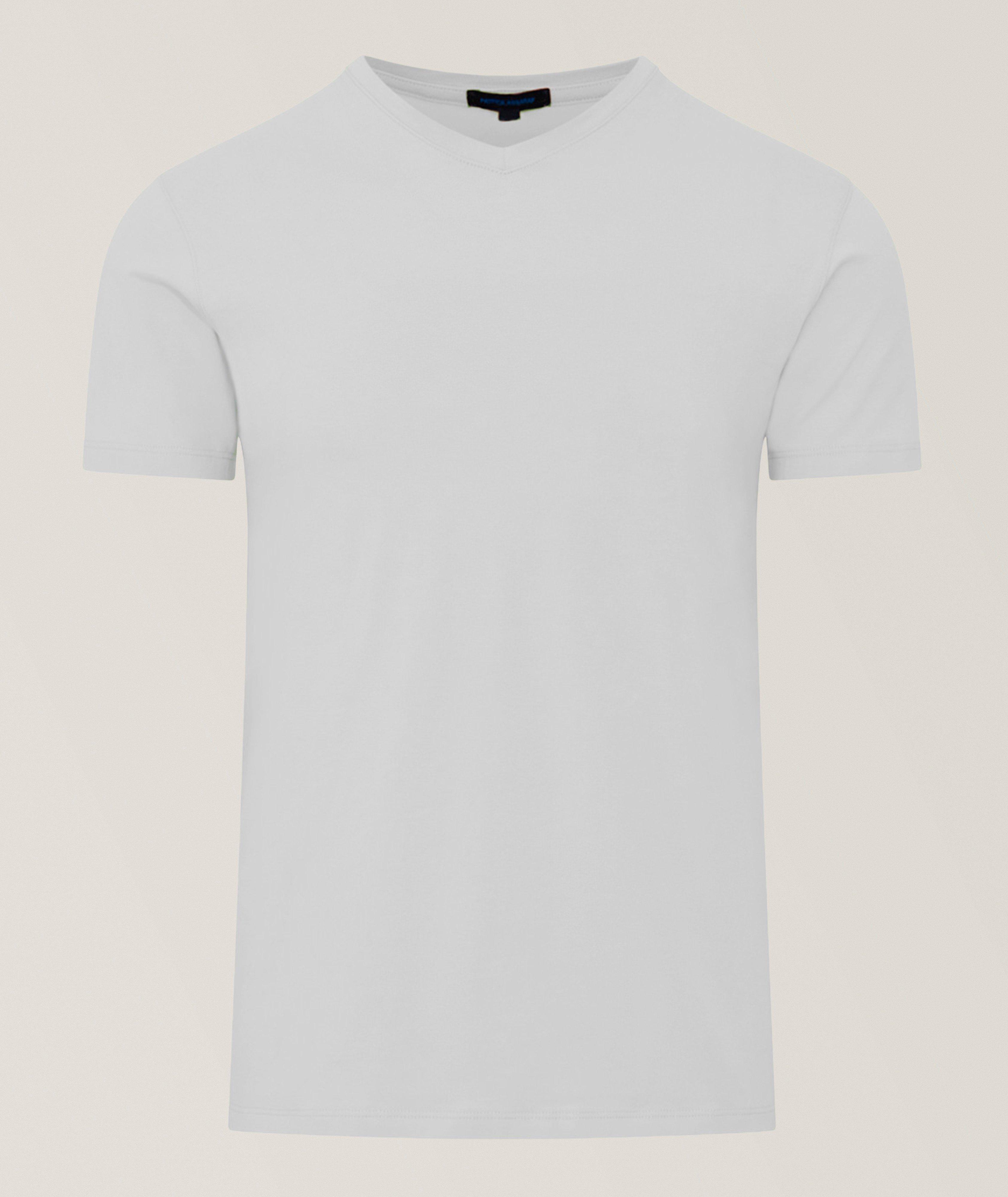 Patrick Assaraf Stretch-Pima Cotton V-Neck T-Shirt