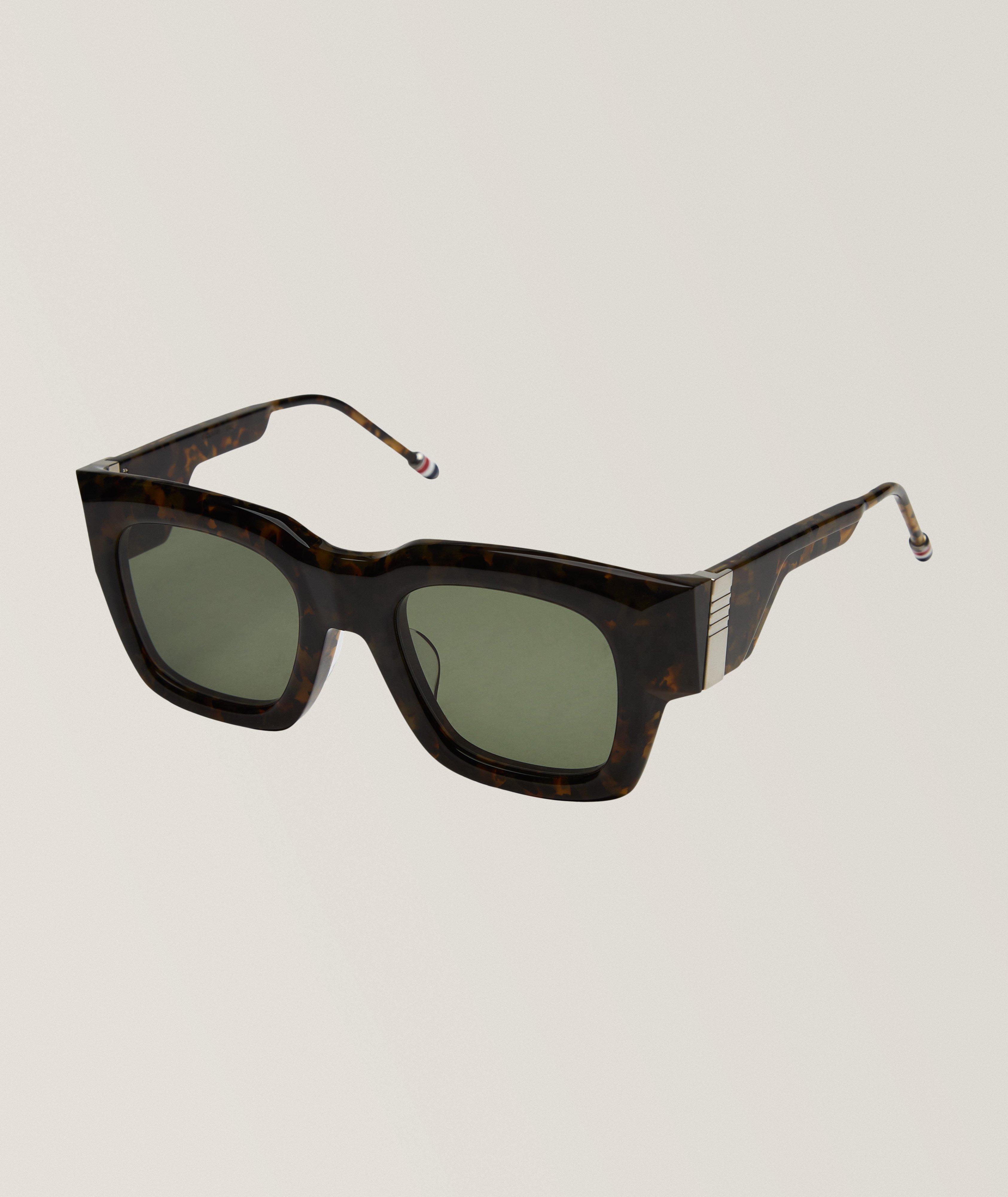 Thom Browne Lunettes de soleil rectangulaires écaille