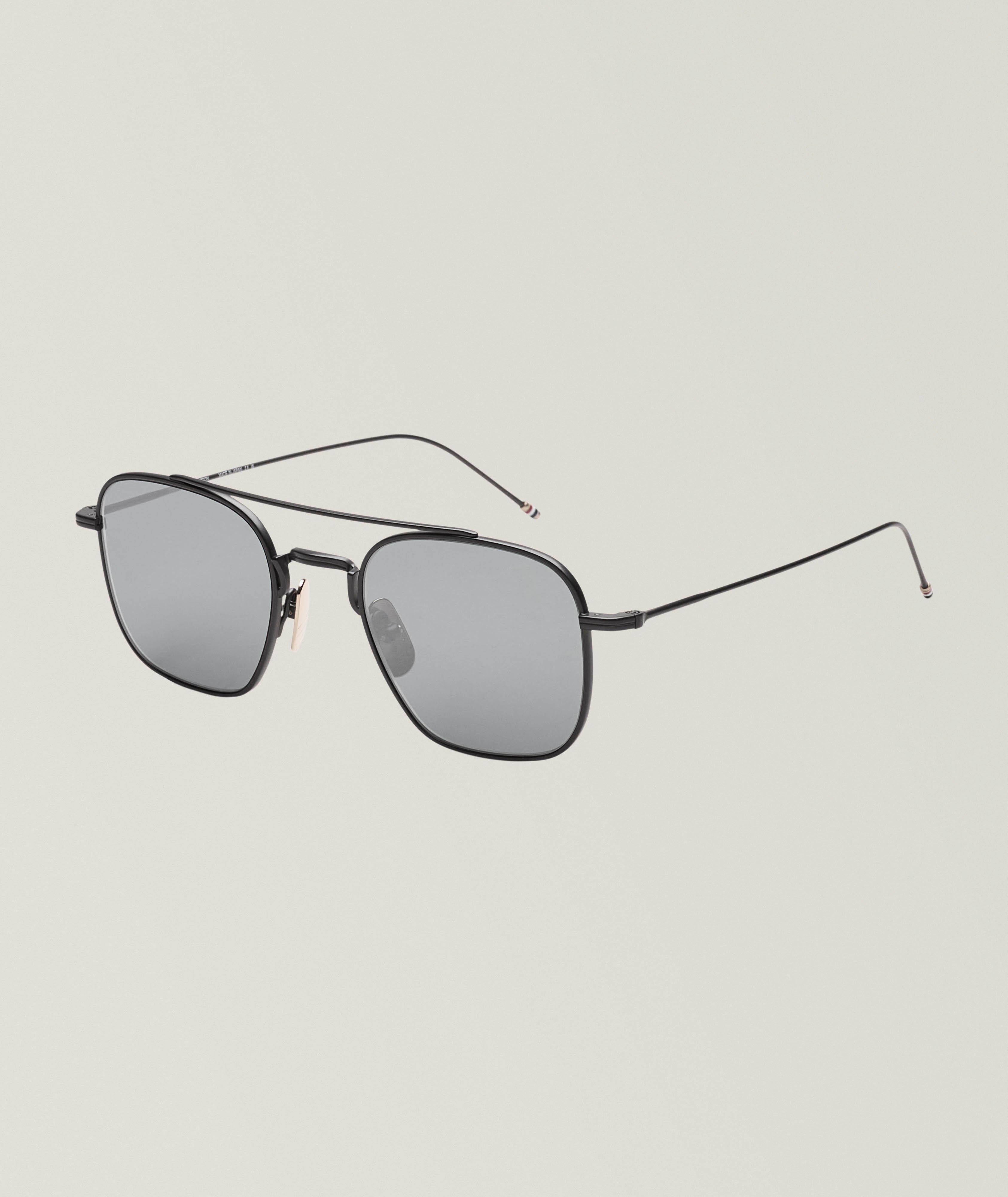 Thom Browne Lunettes de soleil aviateur en titane