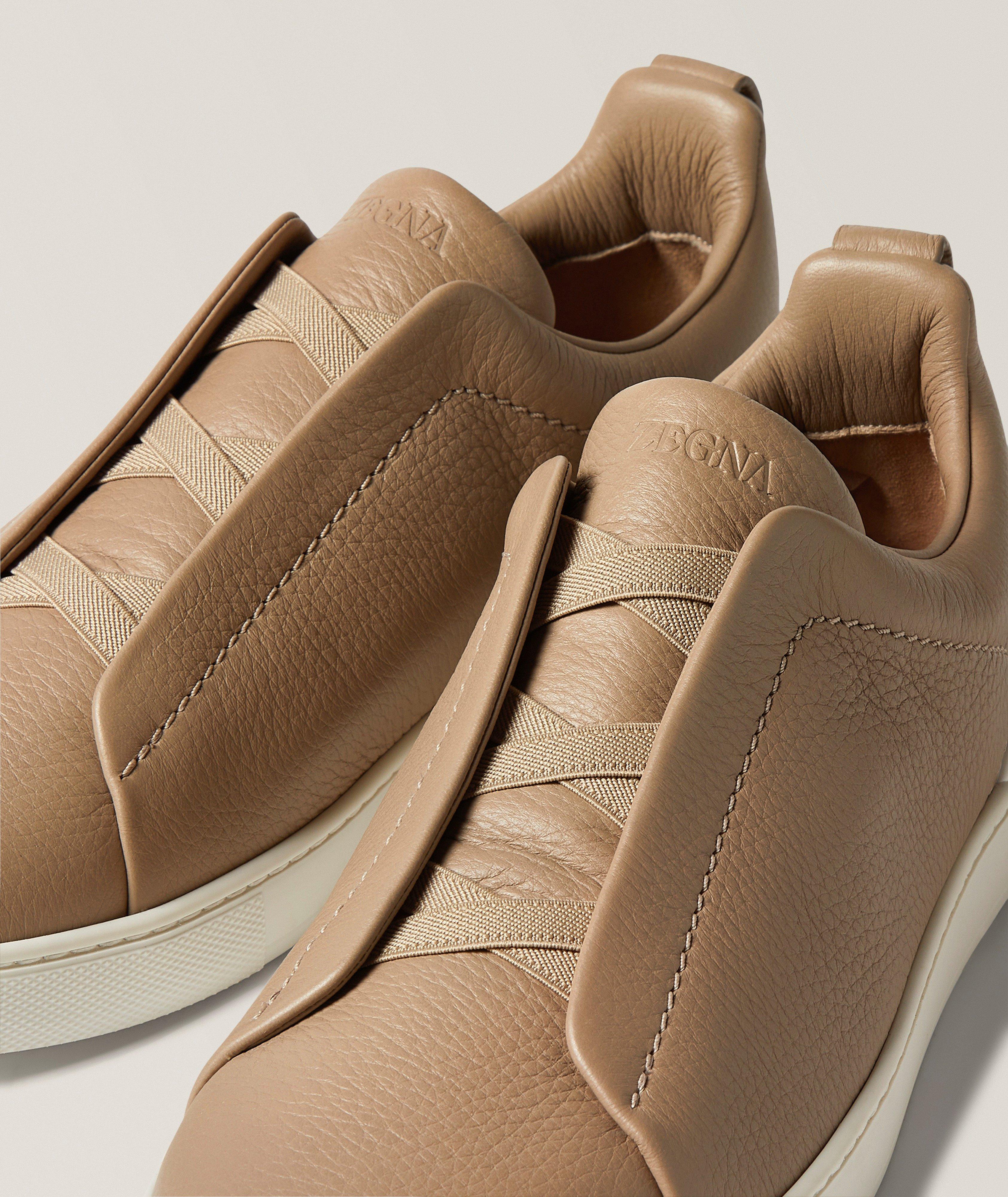 Deerskin Triple Stitch Leather Sneakers image 2