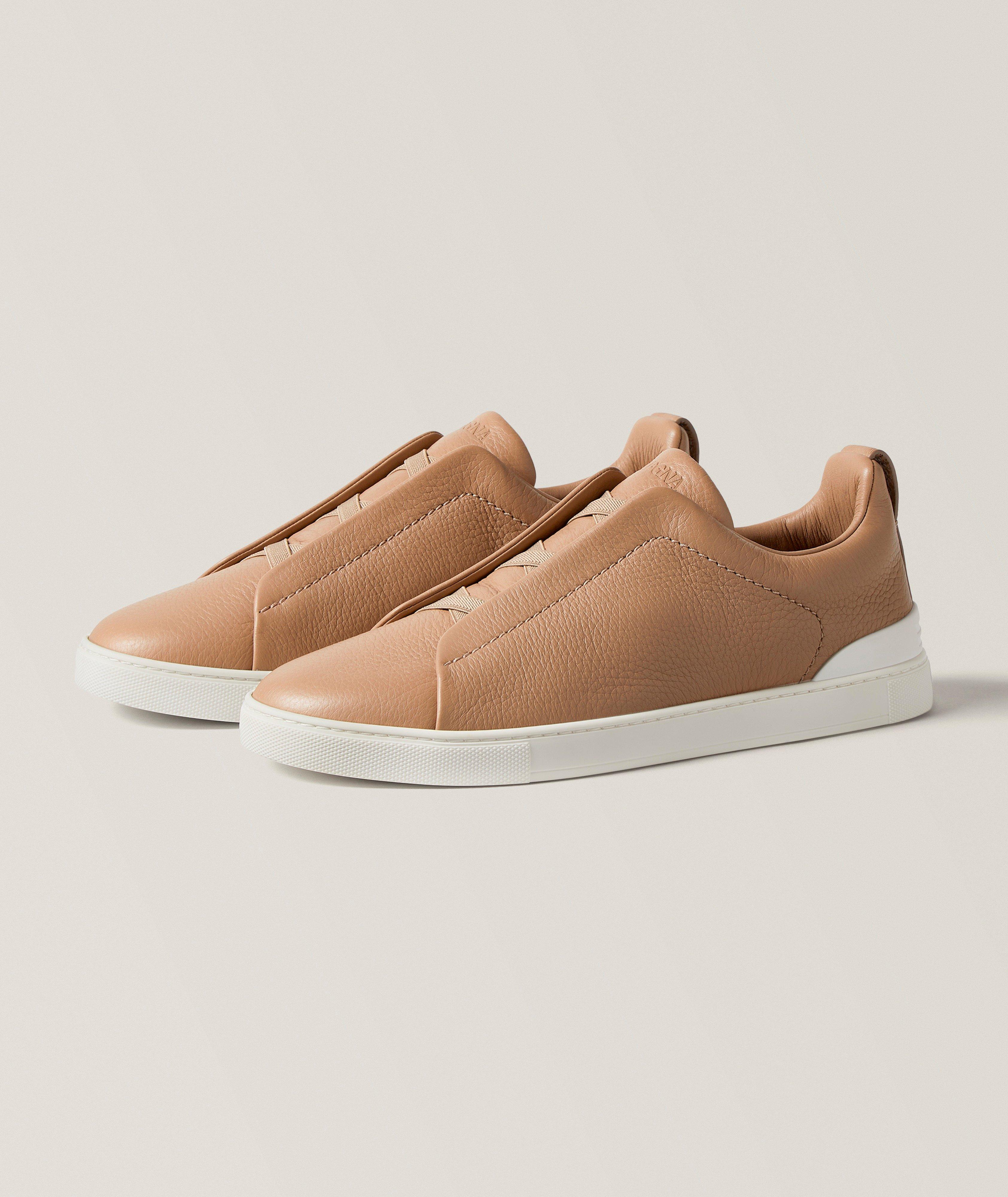 Deerskin Triple Stitch Leather Sneakers image 3