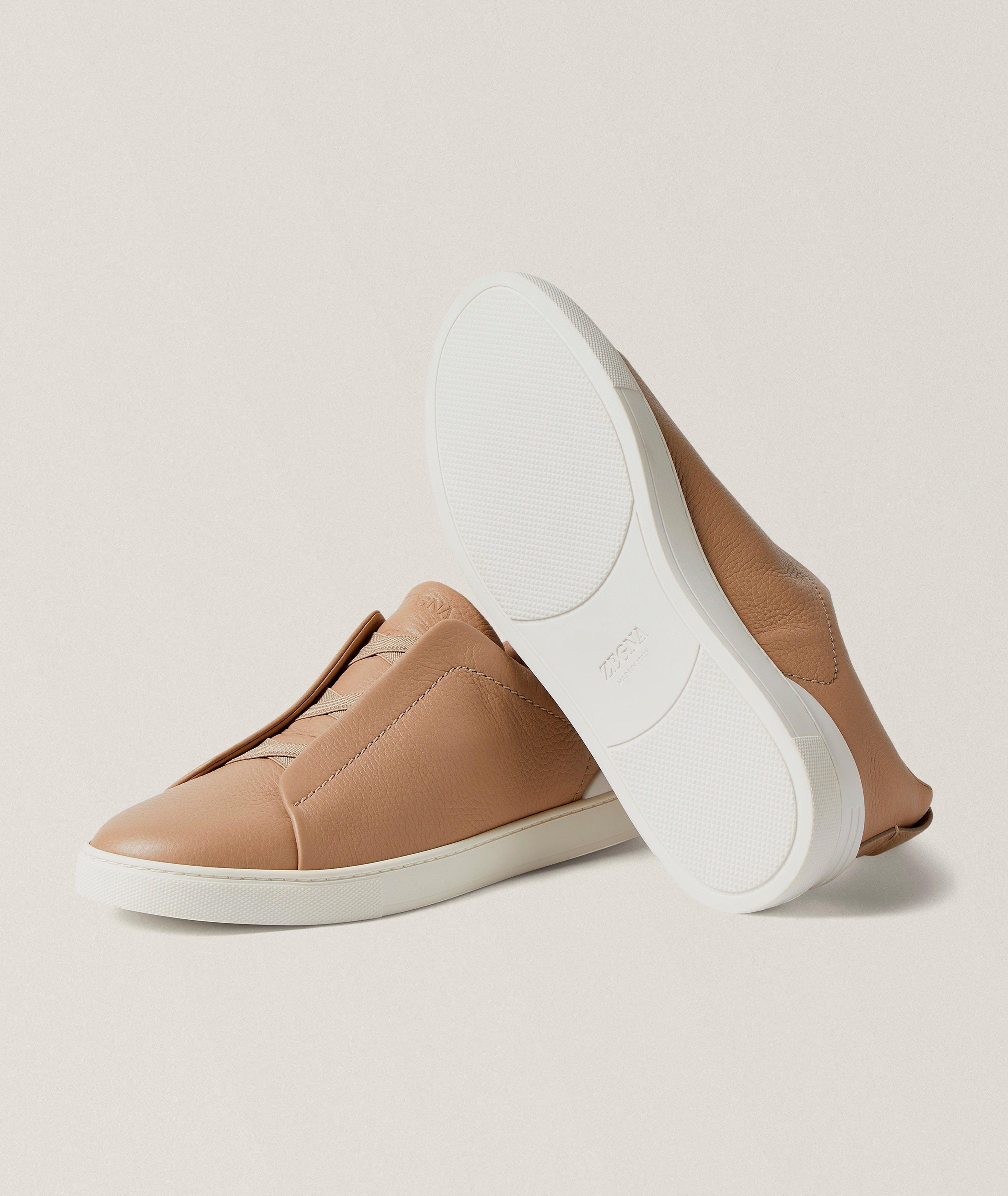 Deerskin Triple Stitch Leather Sneakers image 4