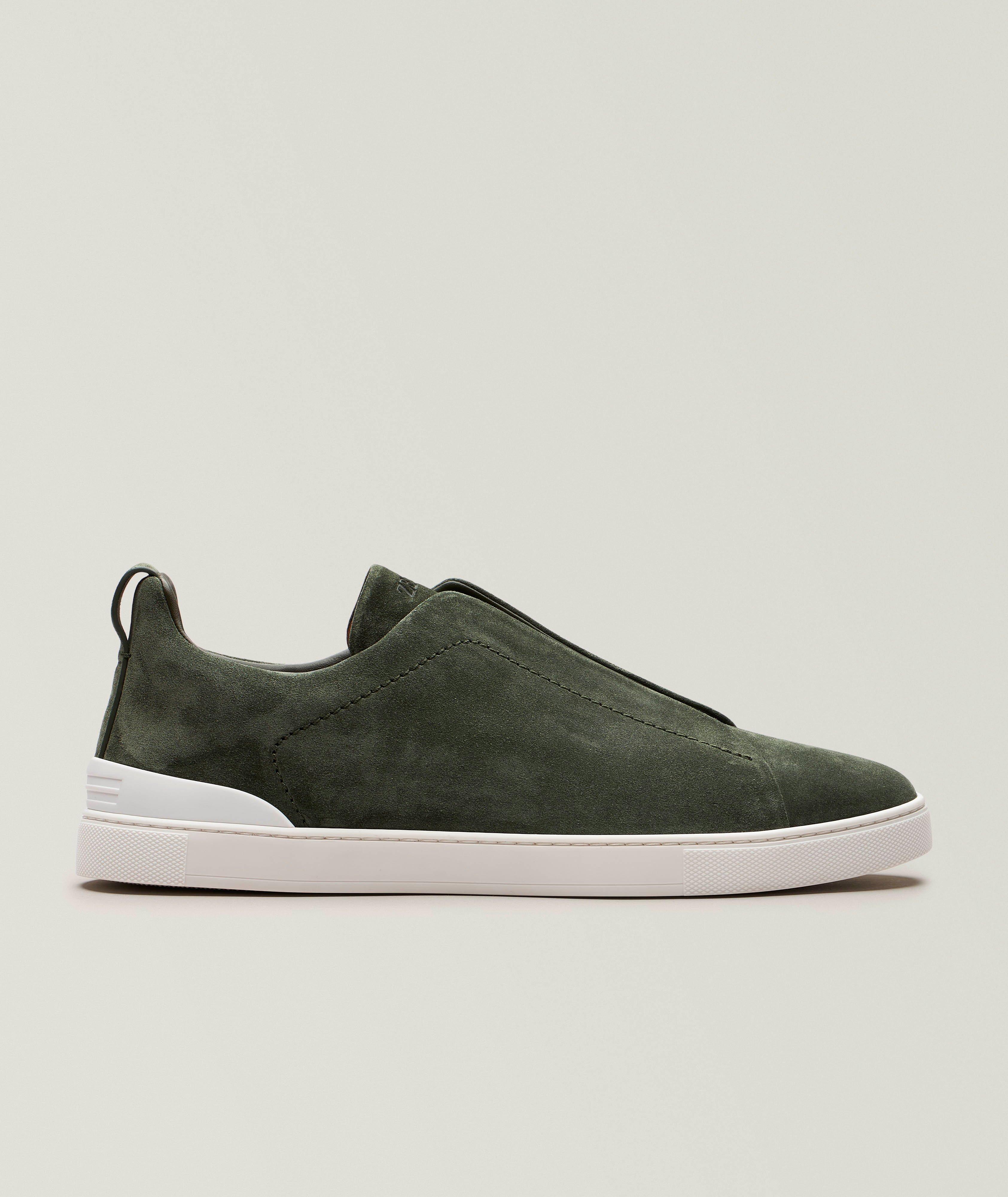 ZEGNA Triple Stitch Suede Sneakers