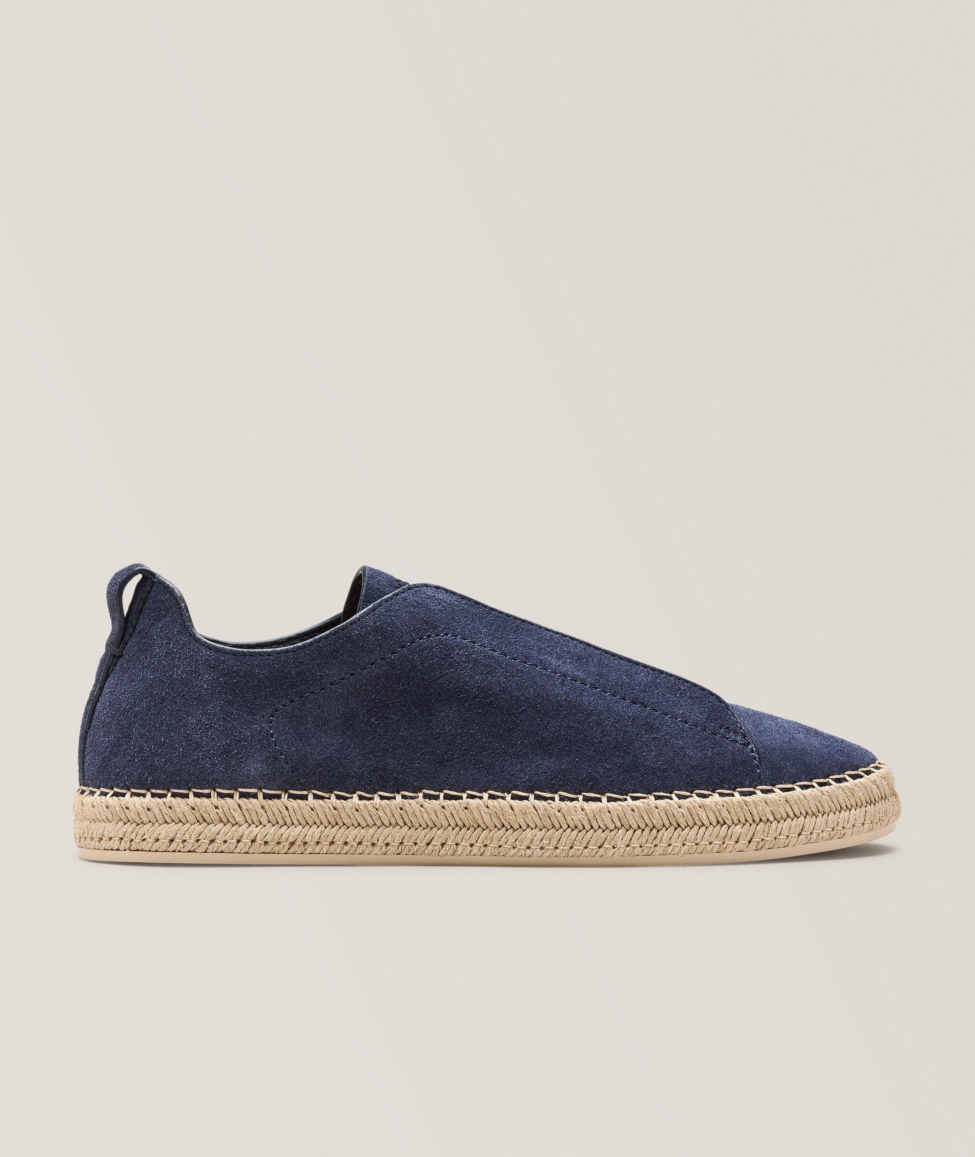 ZEGNA Triple Stitch Suede Espadrilles