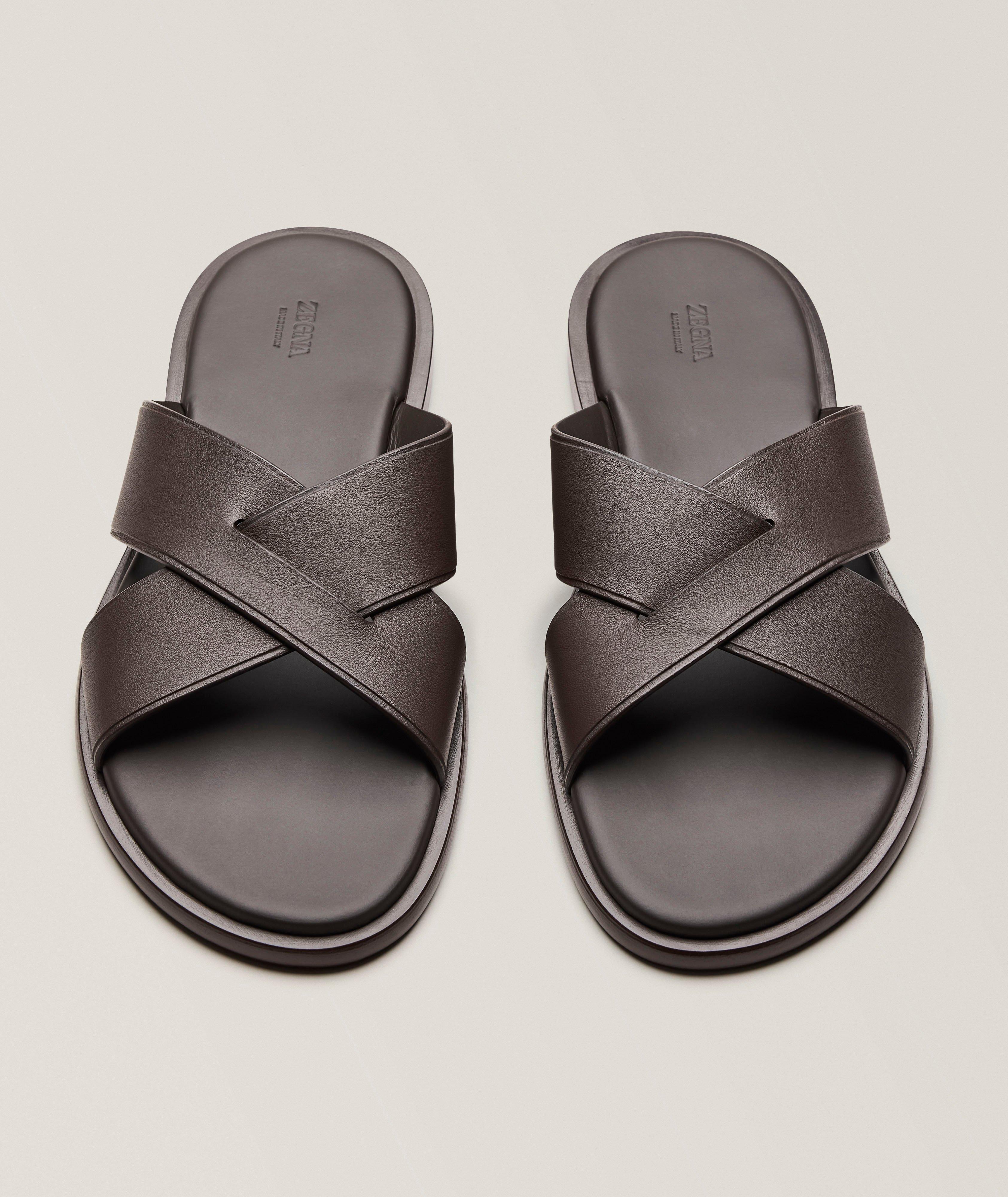 Crisscross Leather Sandals image 1