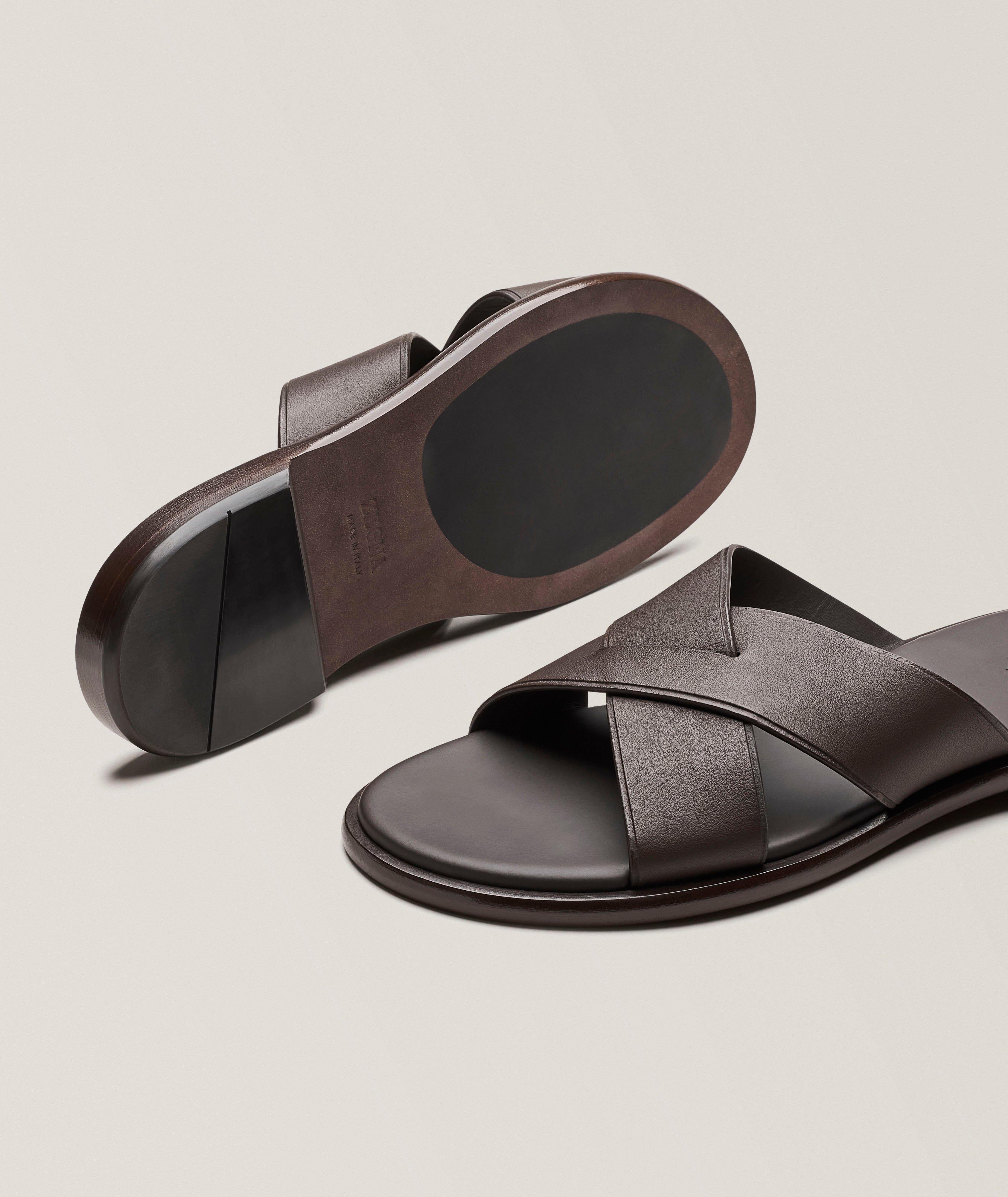 Crisscross Leather Sandals image 3