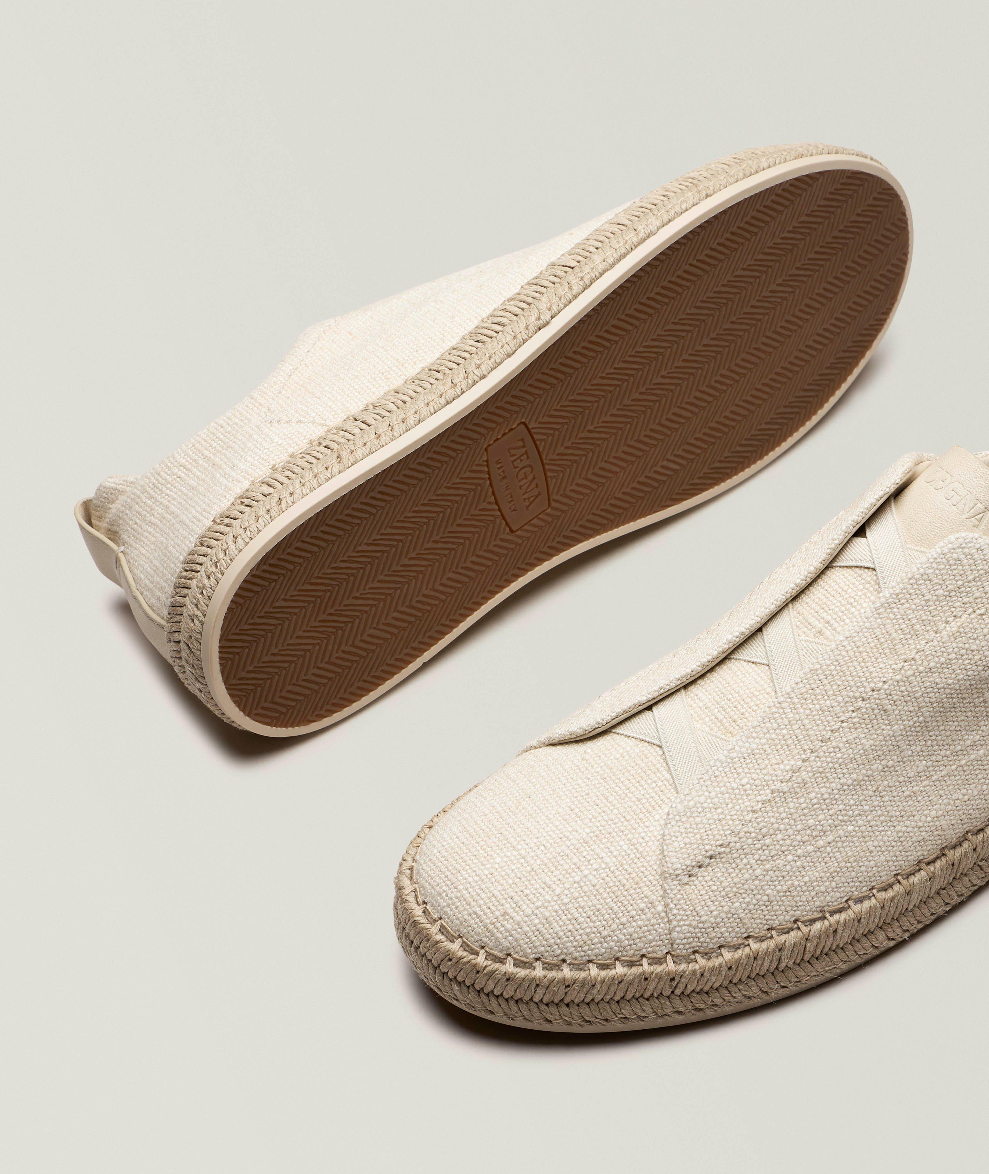 Triple Stitch Linen-Blend Espadrilles image 3