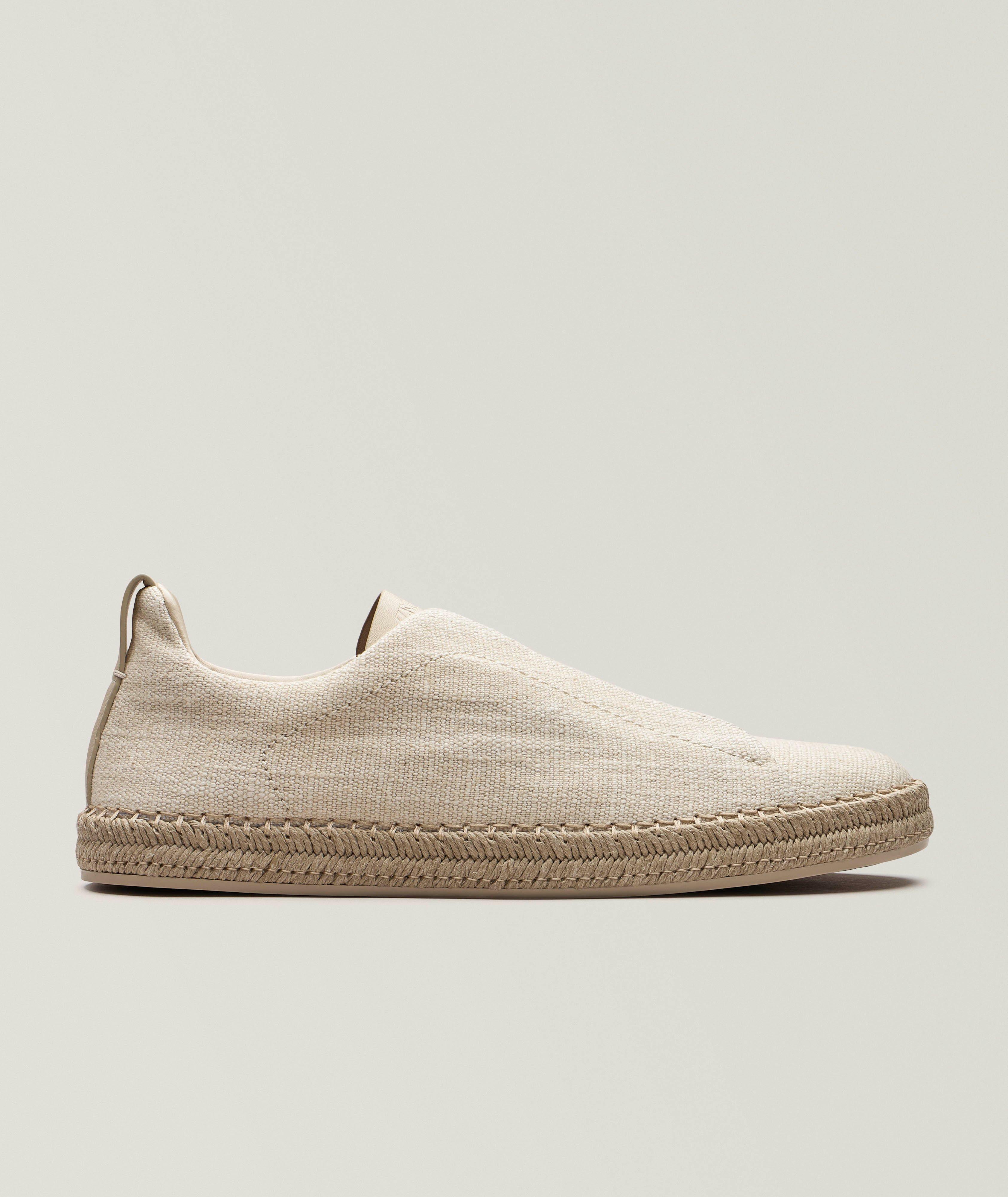 Triple Stitch Linen-Blend Espadrilles image 0