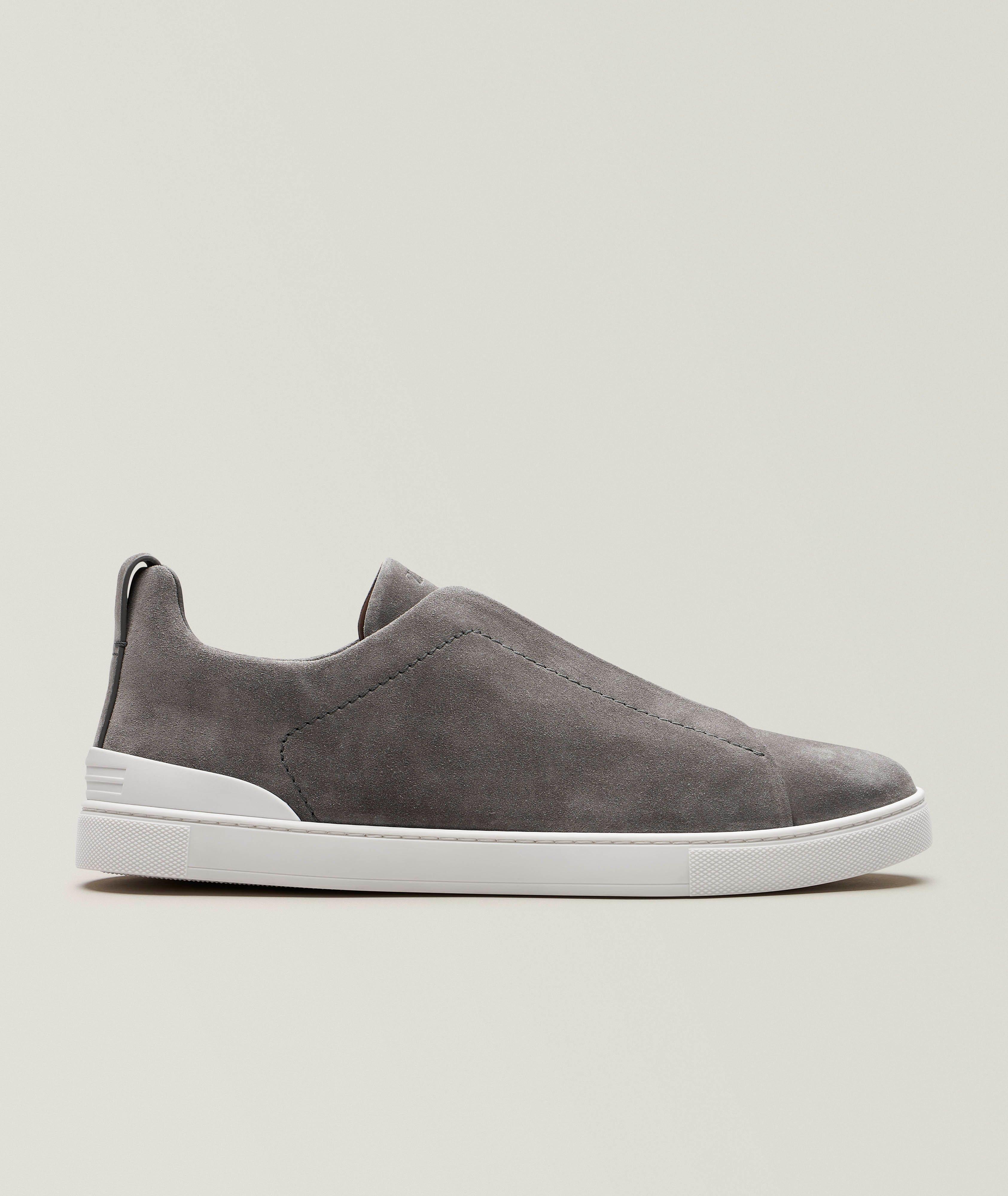ZEGNA Triple Stitch Suede Sneakers