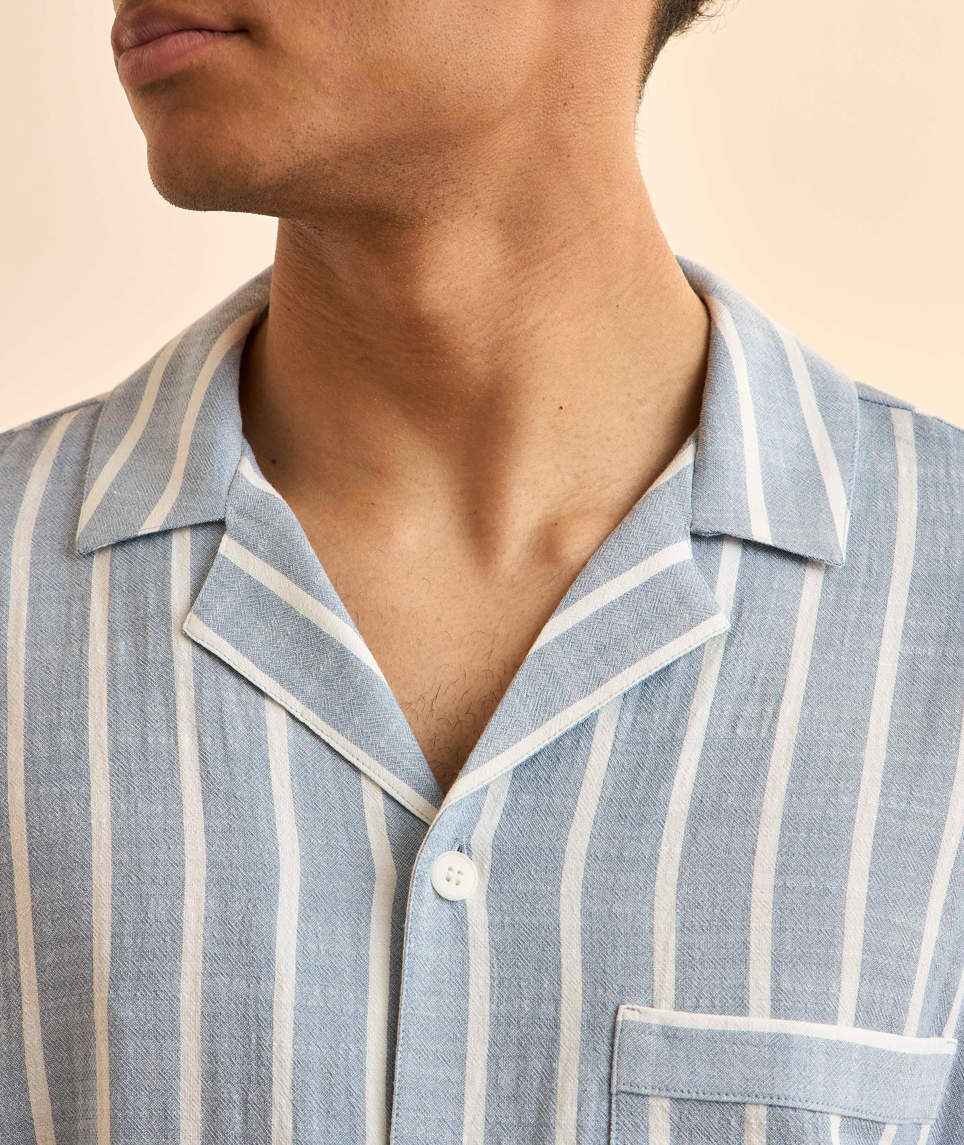 Striped Cotton-Blend Pajama Set image 3