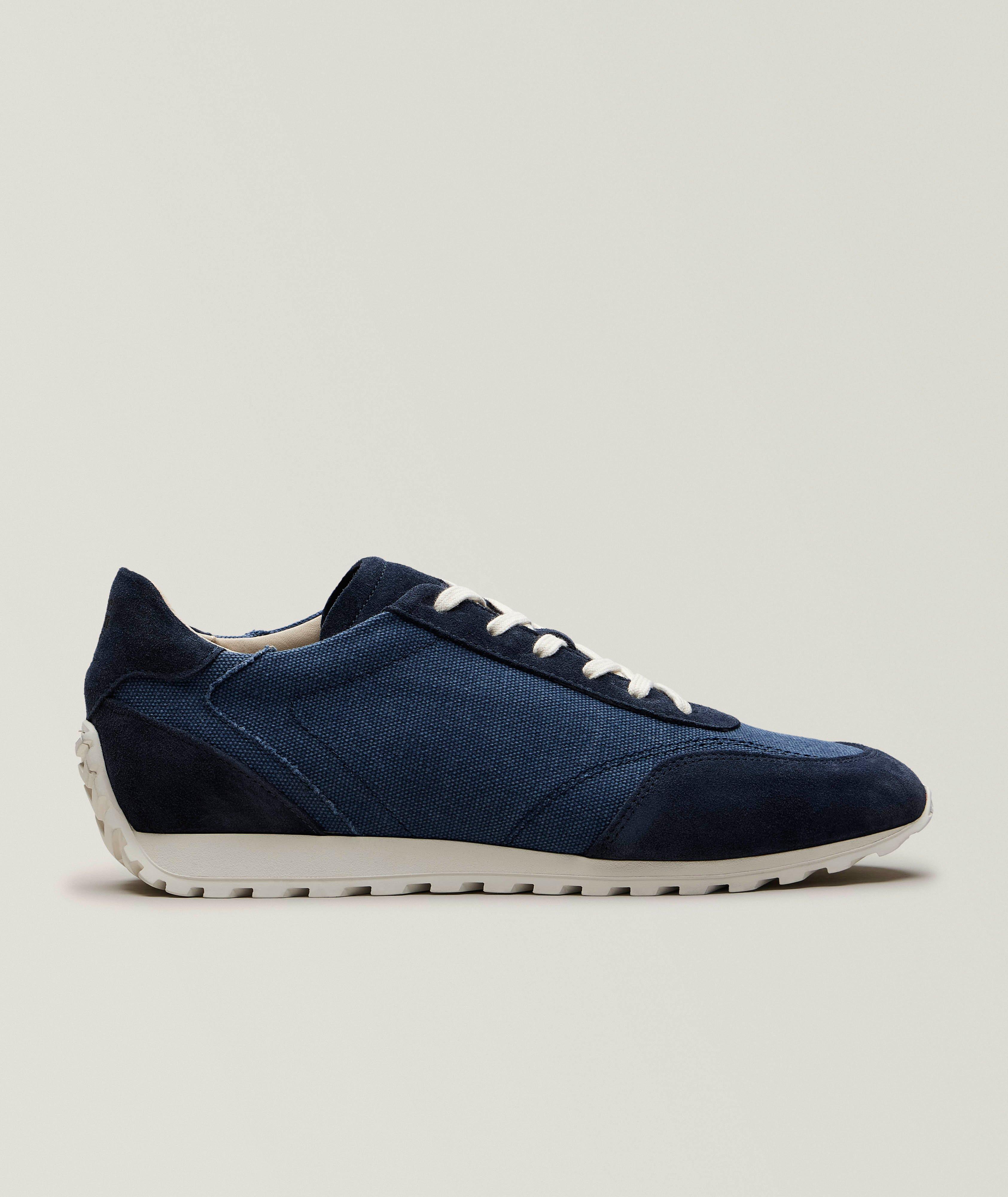 Denim-Suede Sneakers image 0