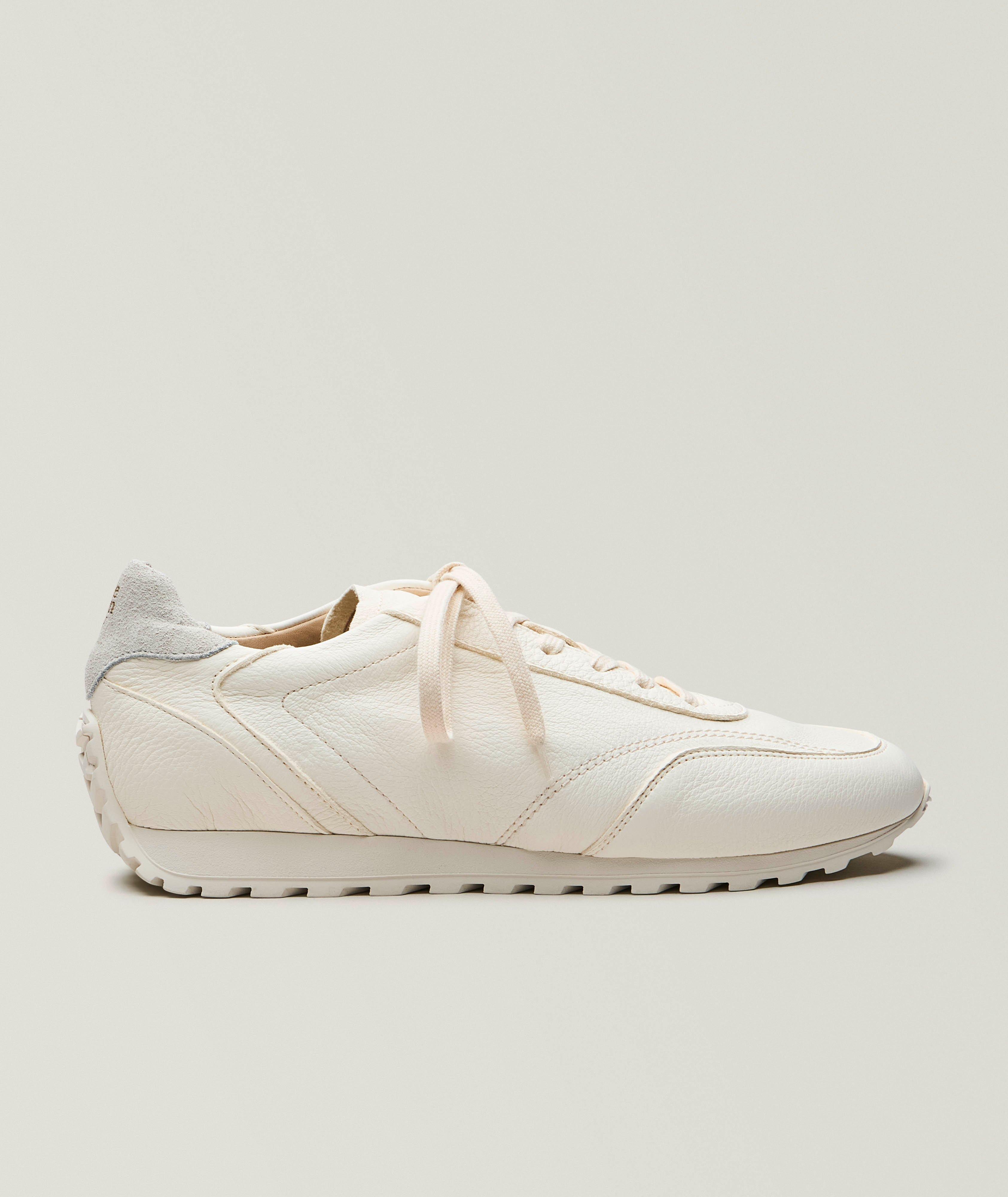 Eleventy Deerskin Leather Sneakers 