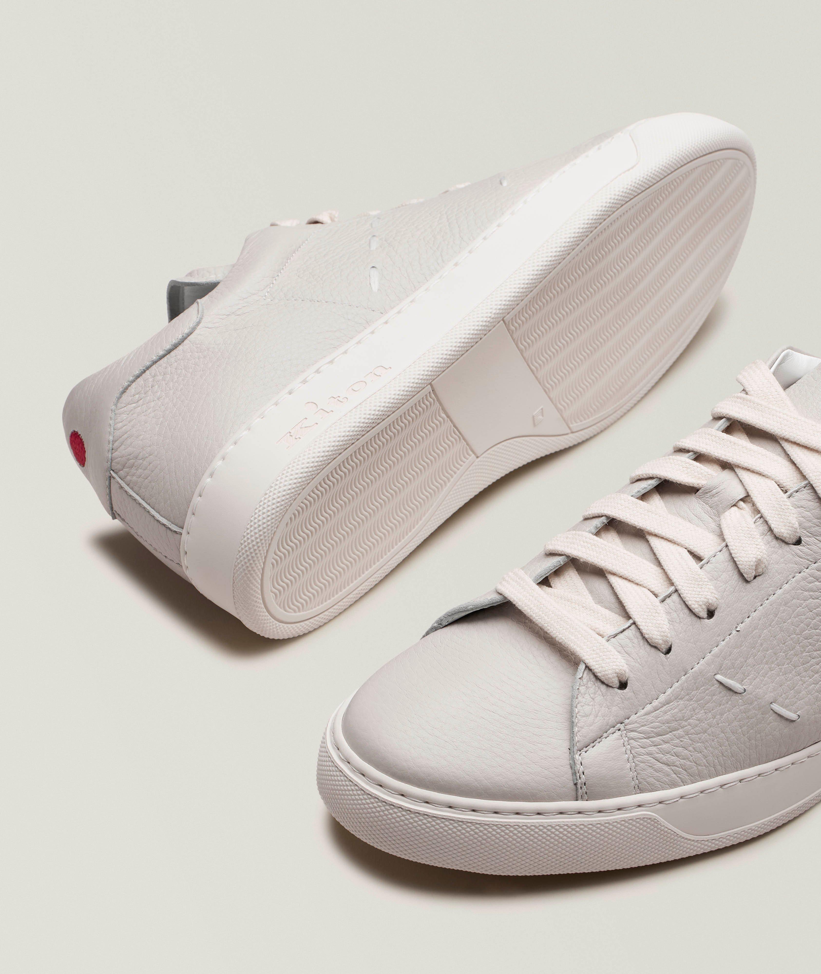 Deerskin Leather Pick Stitch Sneakers  image 3