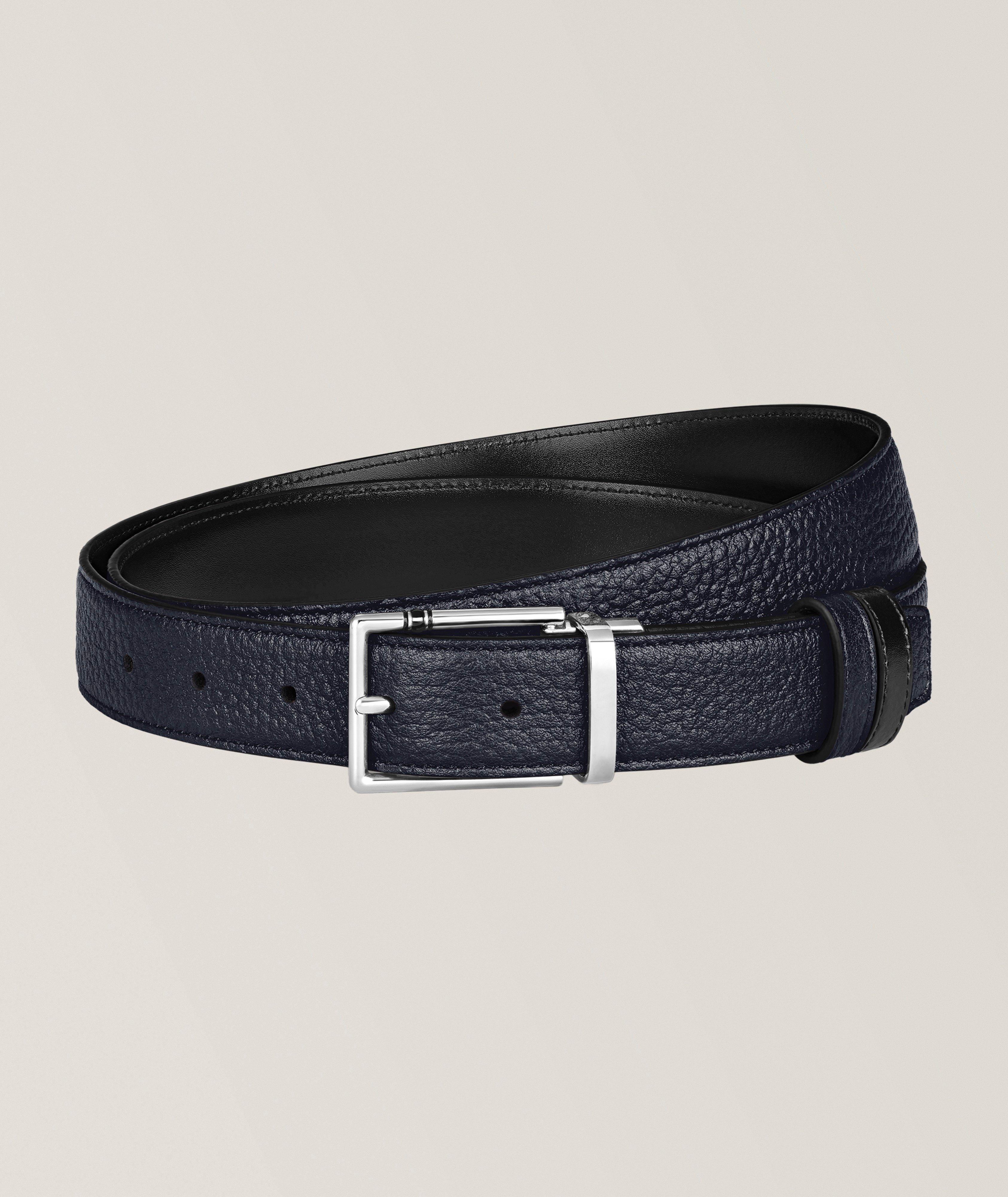 Montblanc Reversible Grained Leather Belt 