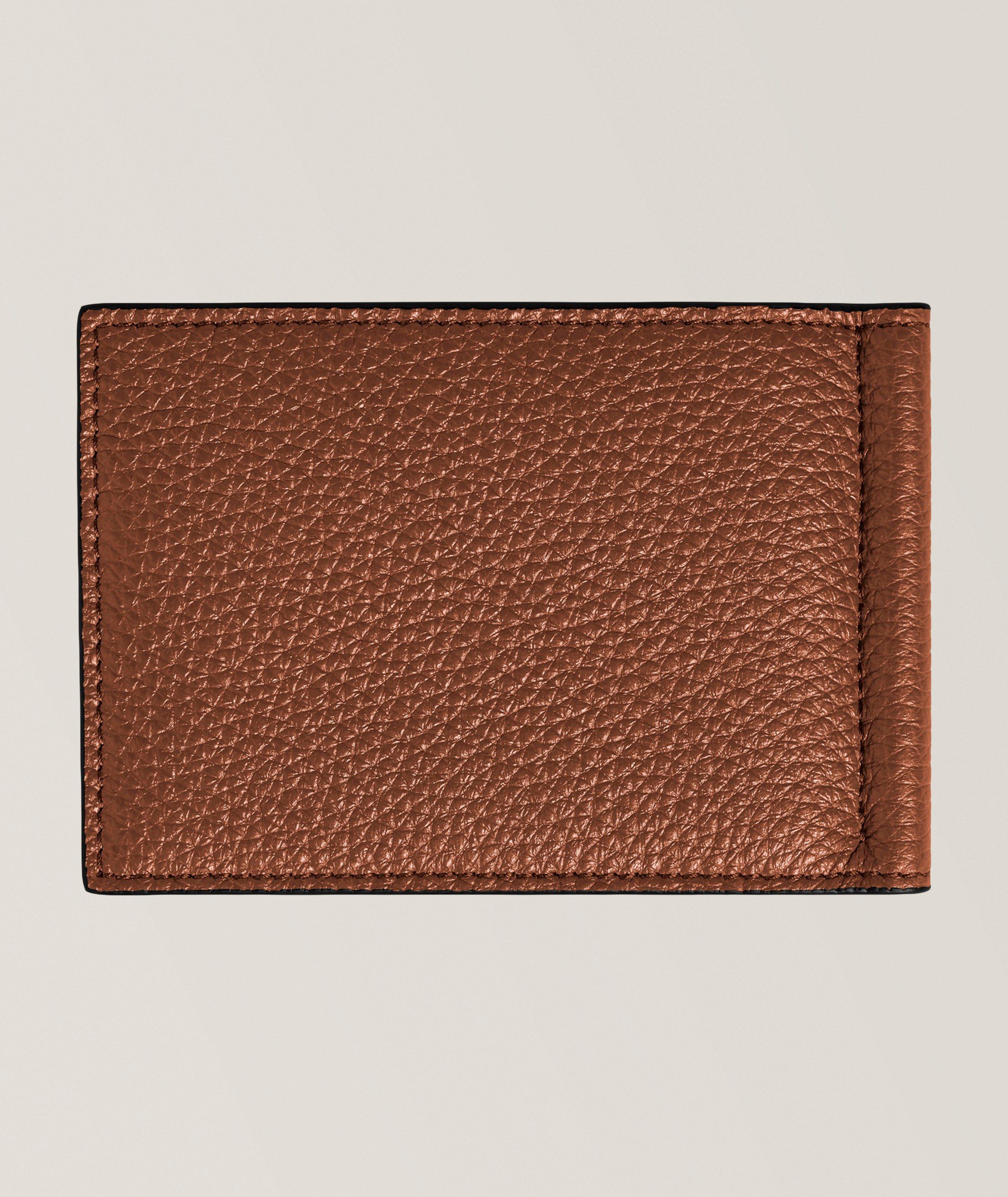 Grained Leather 8CC Money Clip Wallet image 1