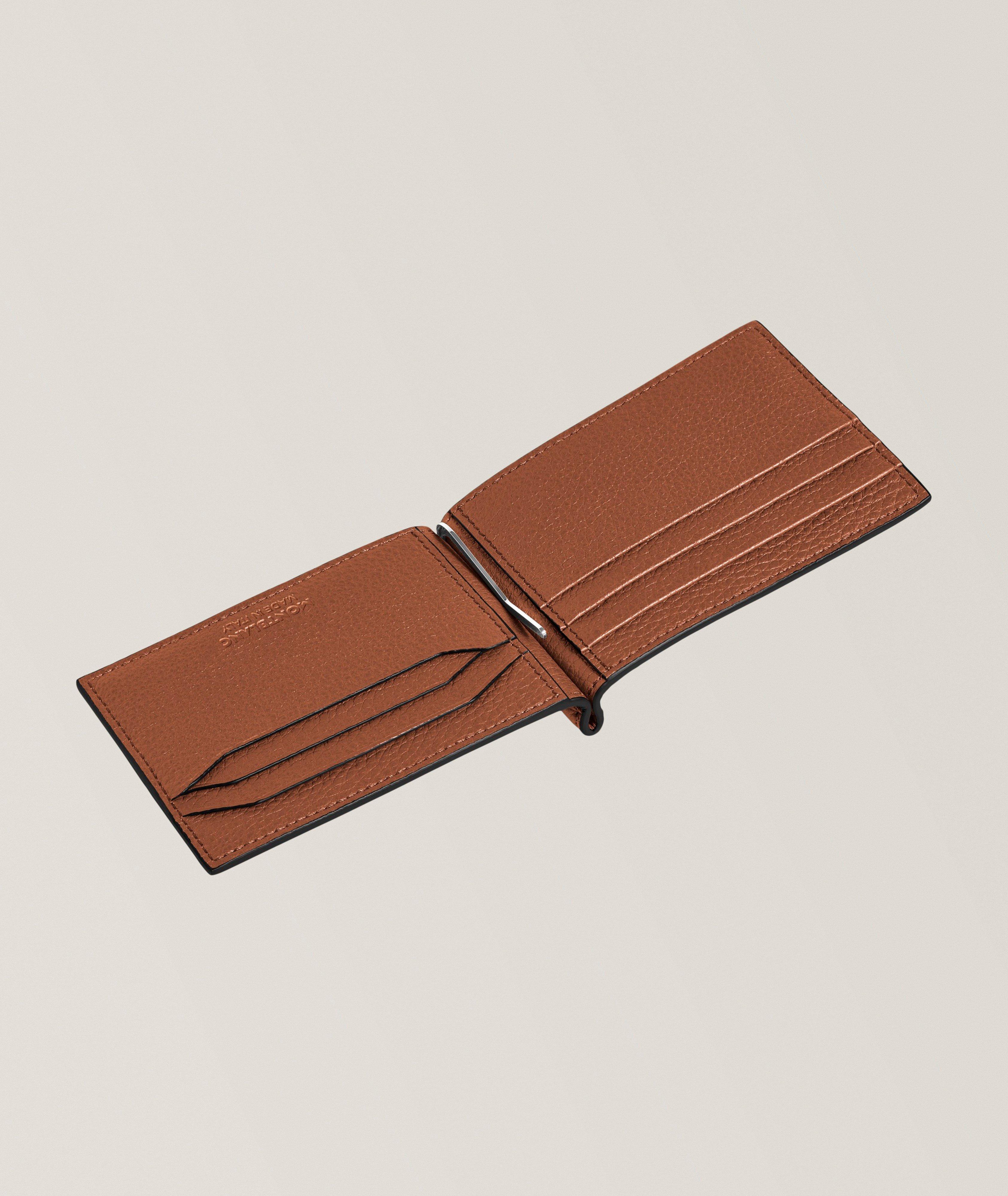 Grained Leather 8CC Money Clip Wallet image 3