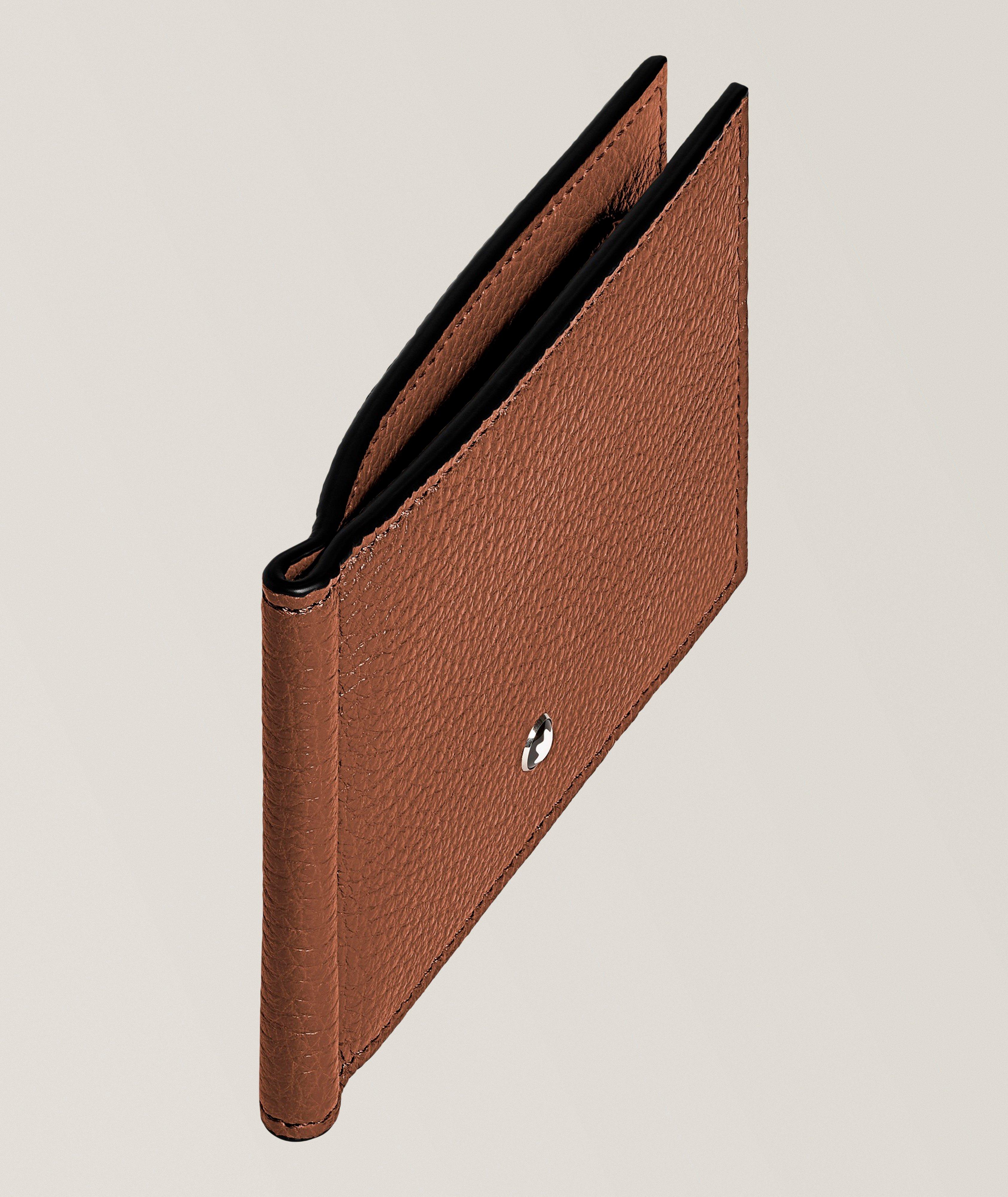 Grained Leather 8CC Money Clip Wallet image 4