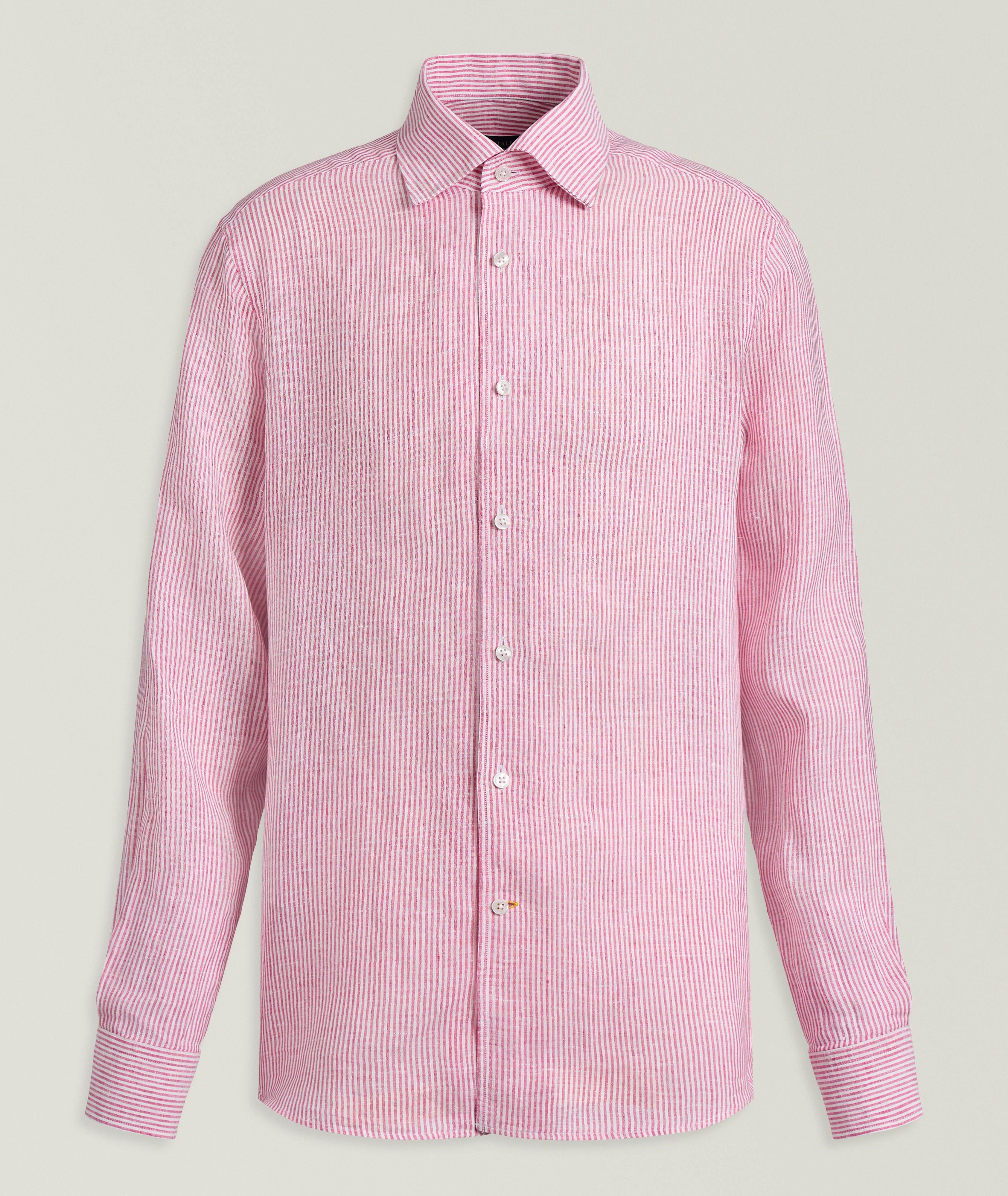 Robert Talbott Morgan Striped Linen Shirt