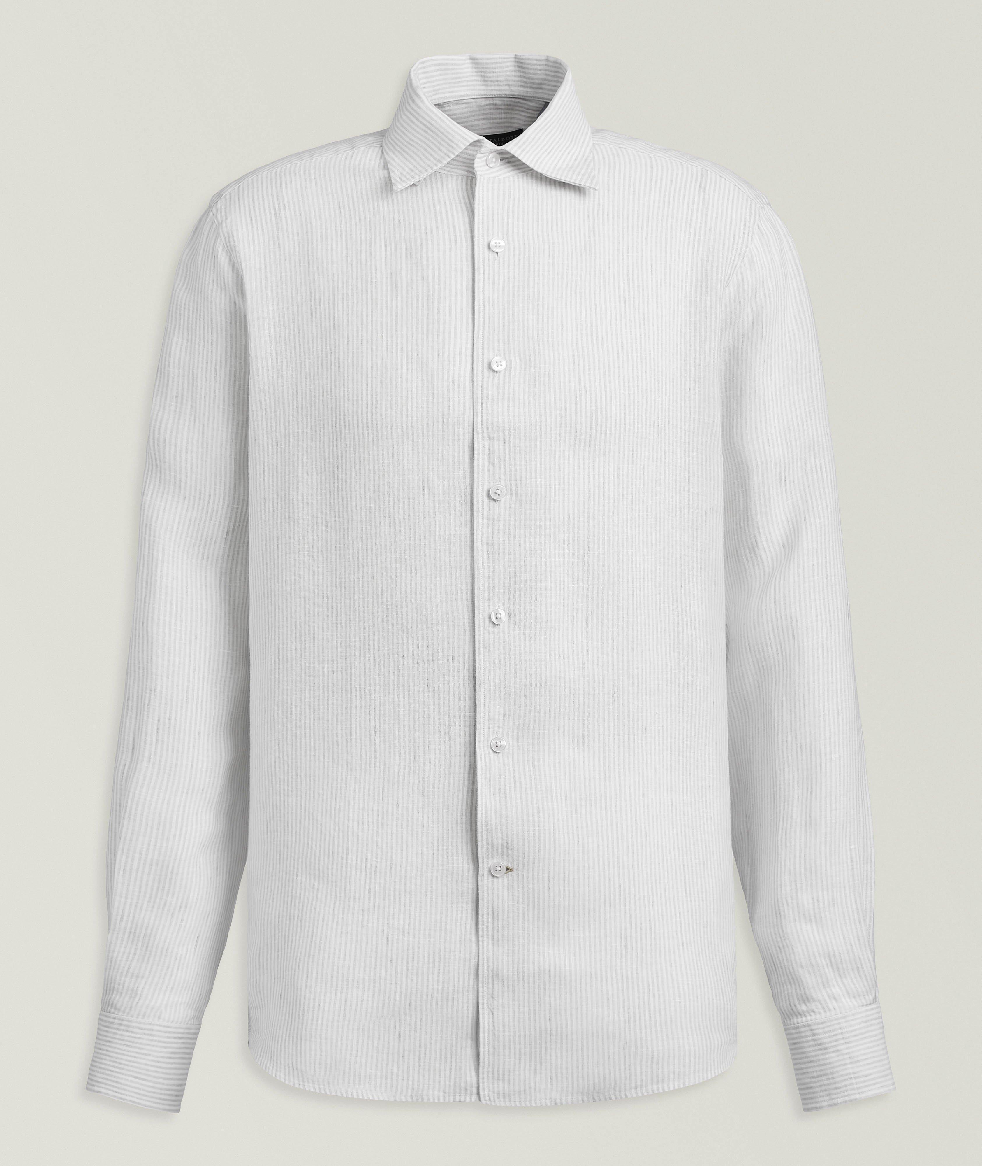 Robert Talbott Chemise lin rayée Morgan