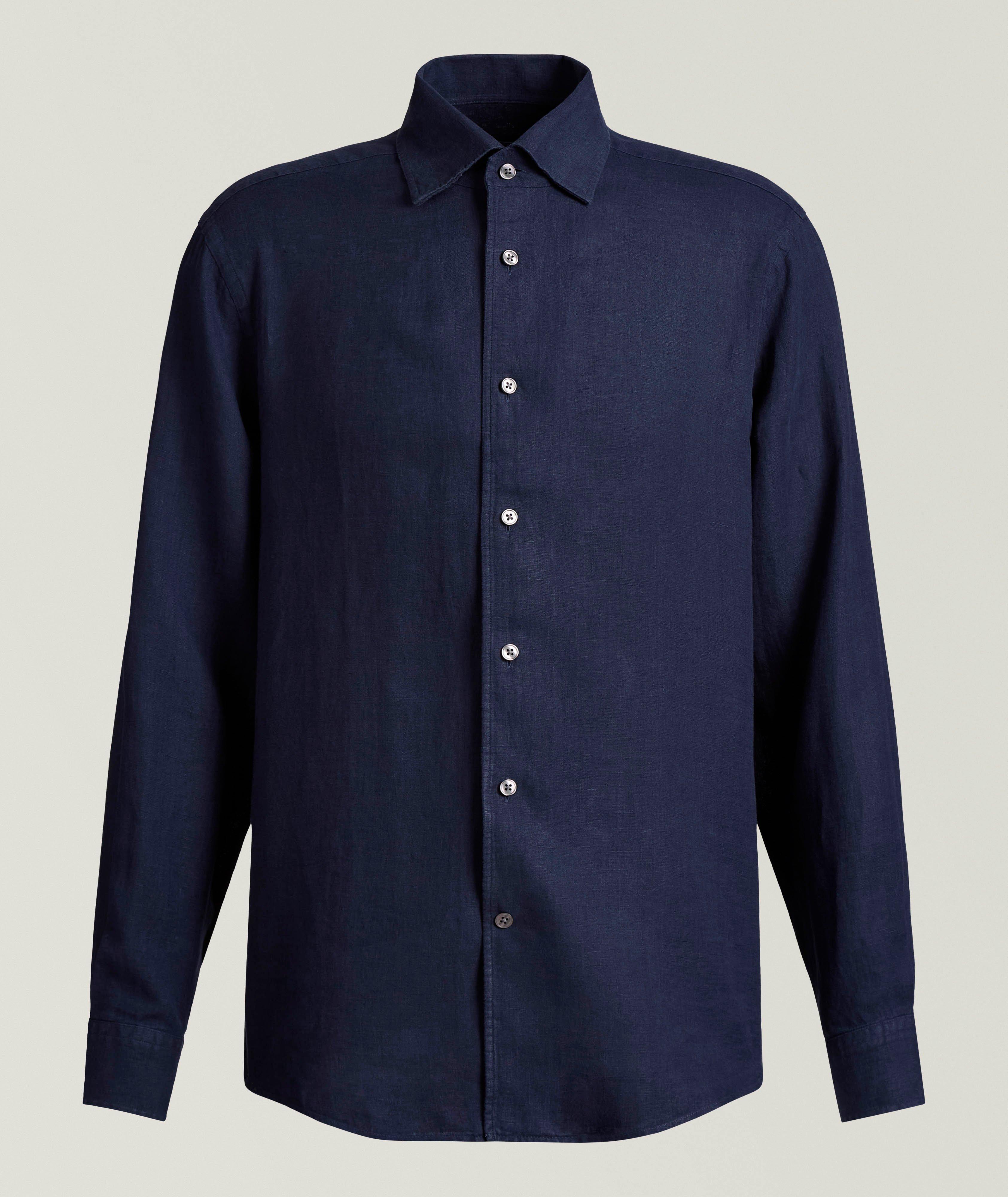 Robert Talbott Morgan Piece-Dyed Linen Shirt