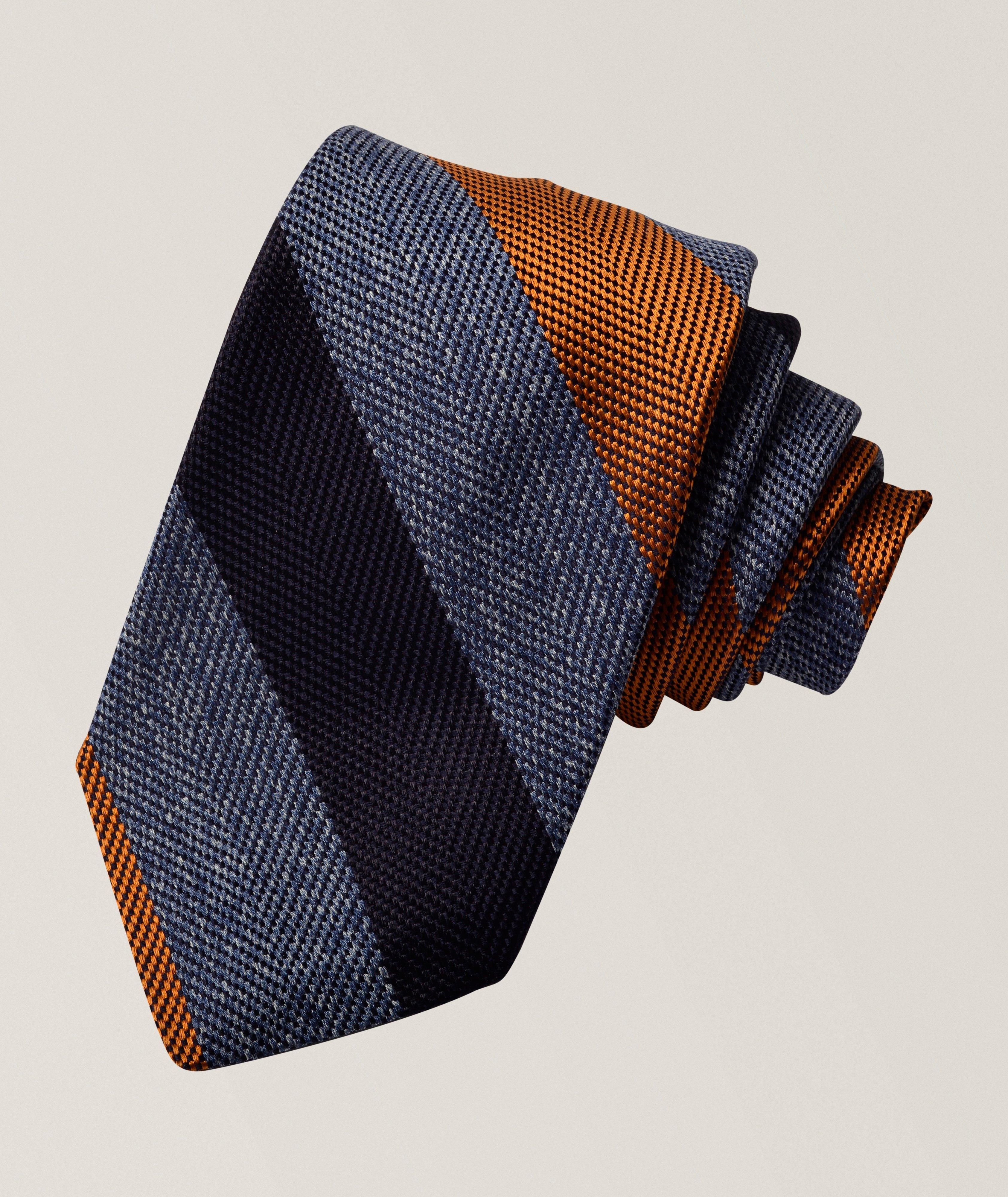 Mélange Striped Silk Jacquard Tie  image 0