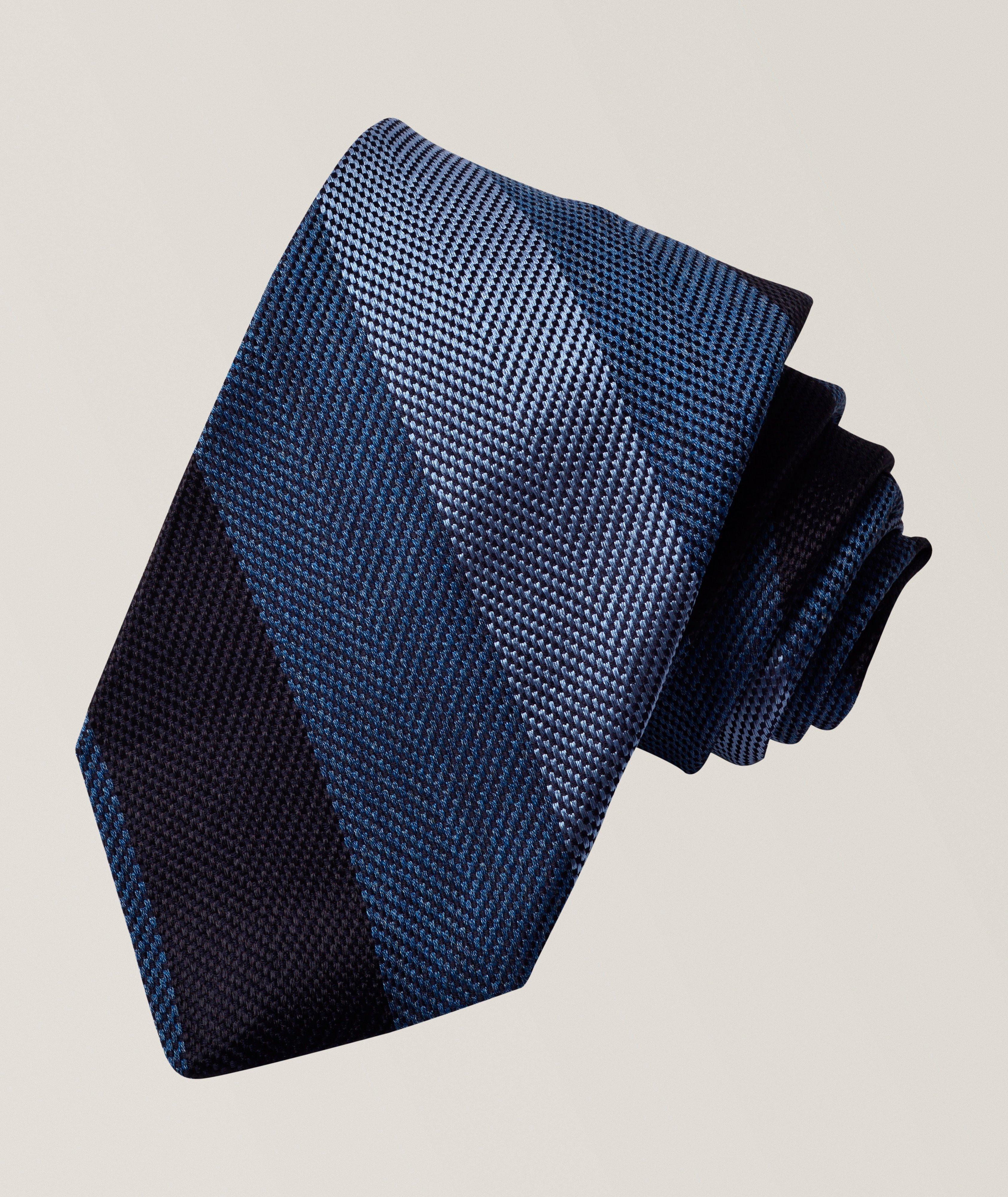 Dion Mélange Striped Silk Jacquard Tie 