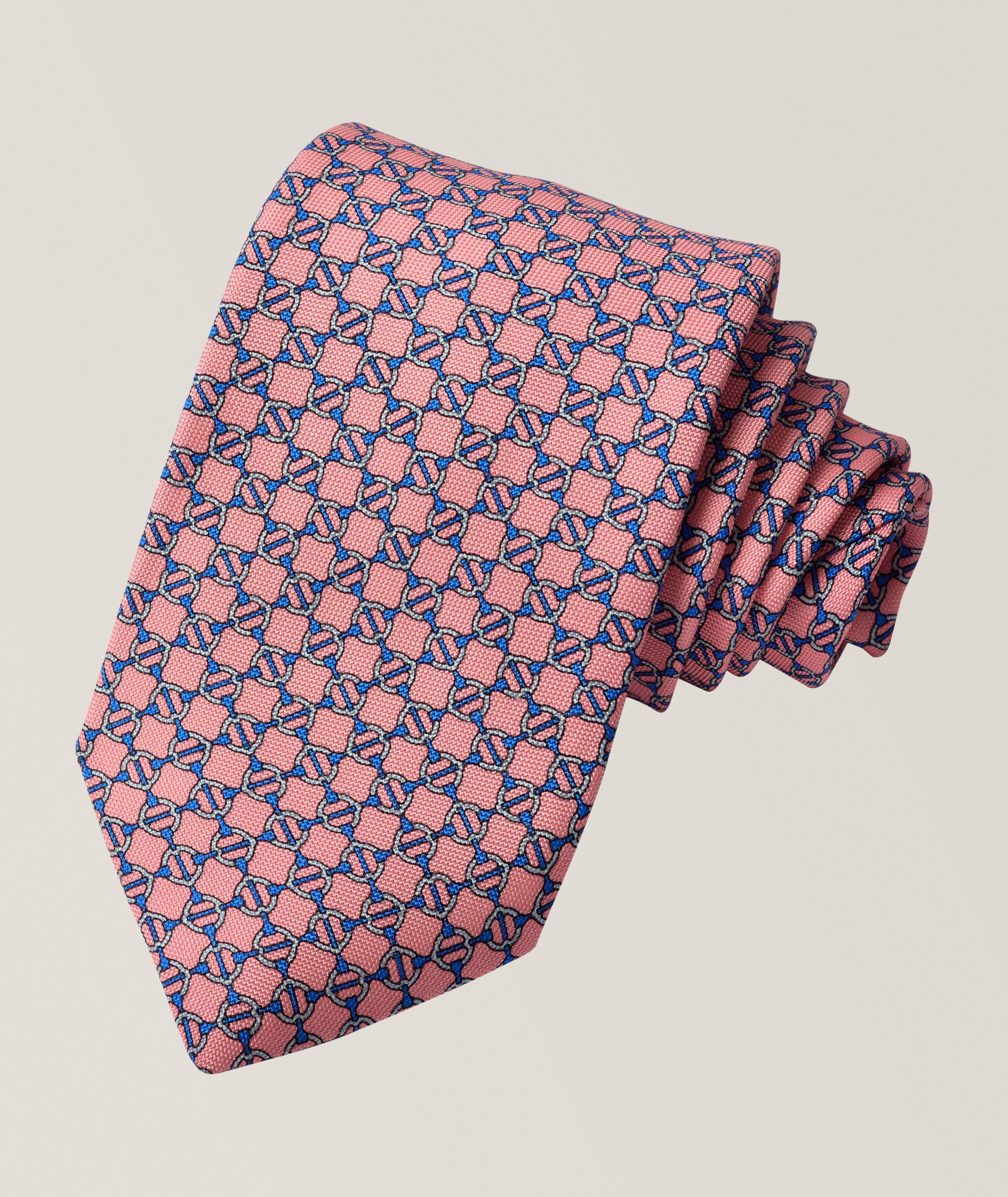 Links-Print Silk Tie image 0