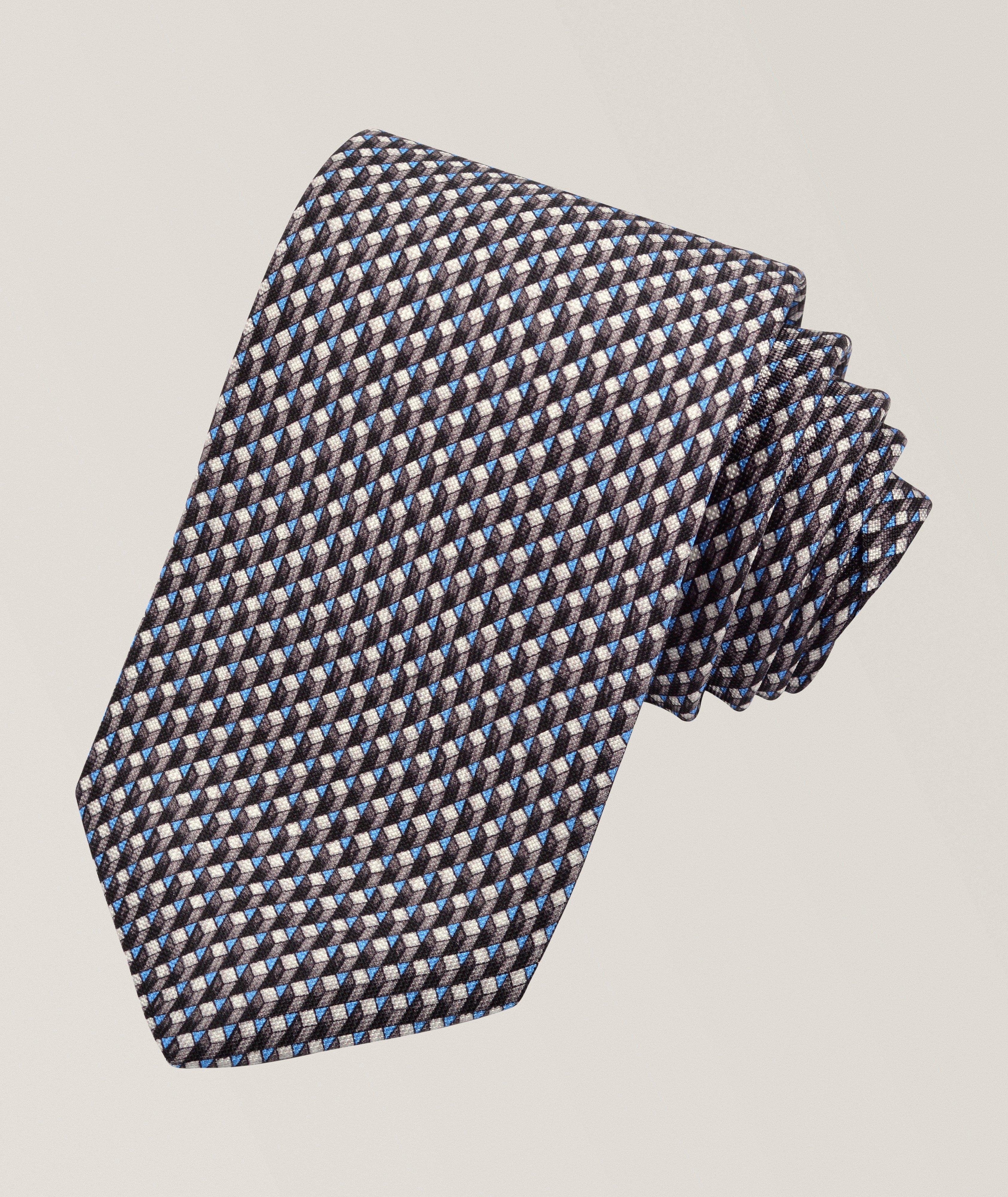Panama Neat-Print Silk Tie image 0