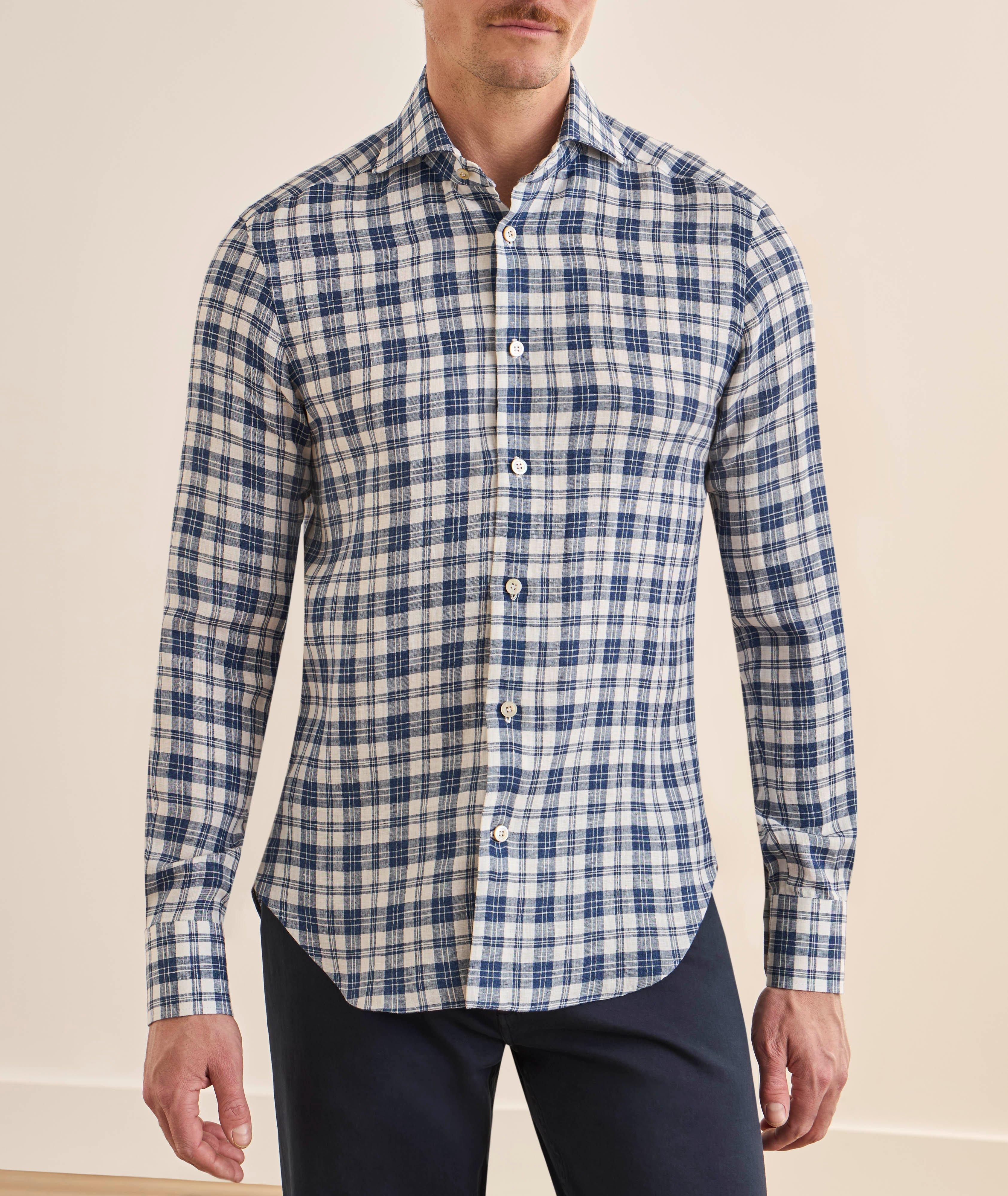 Chemise lin carreauté image 1