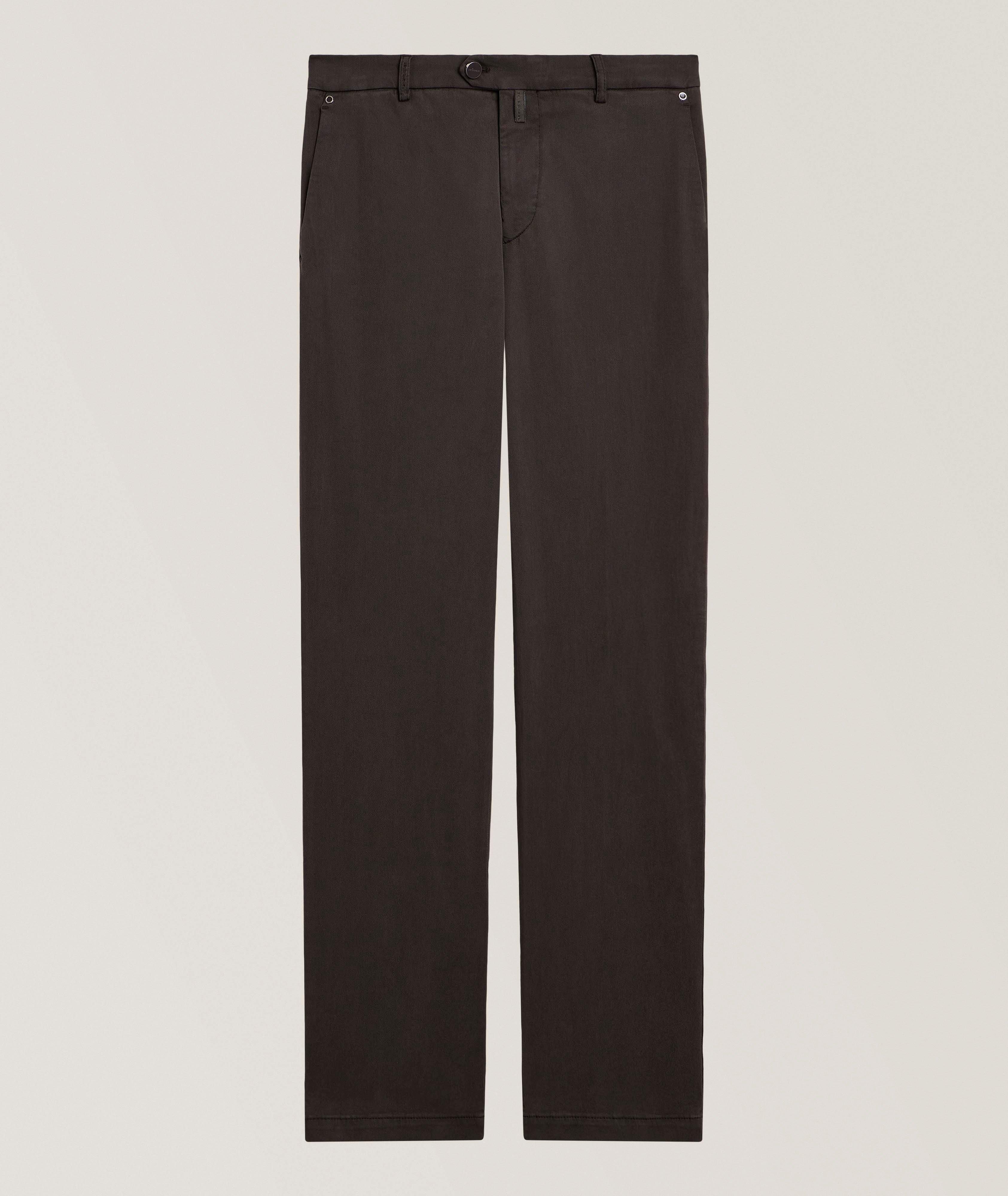 Kiton Stretch-Lyocell Straight-Leg Pants