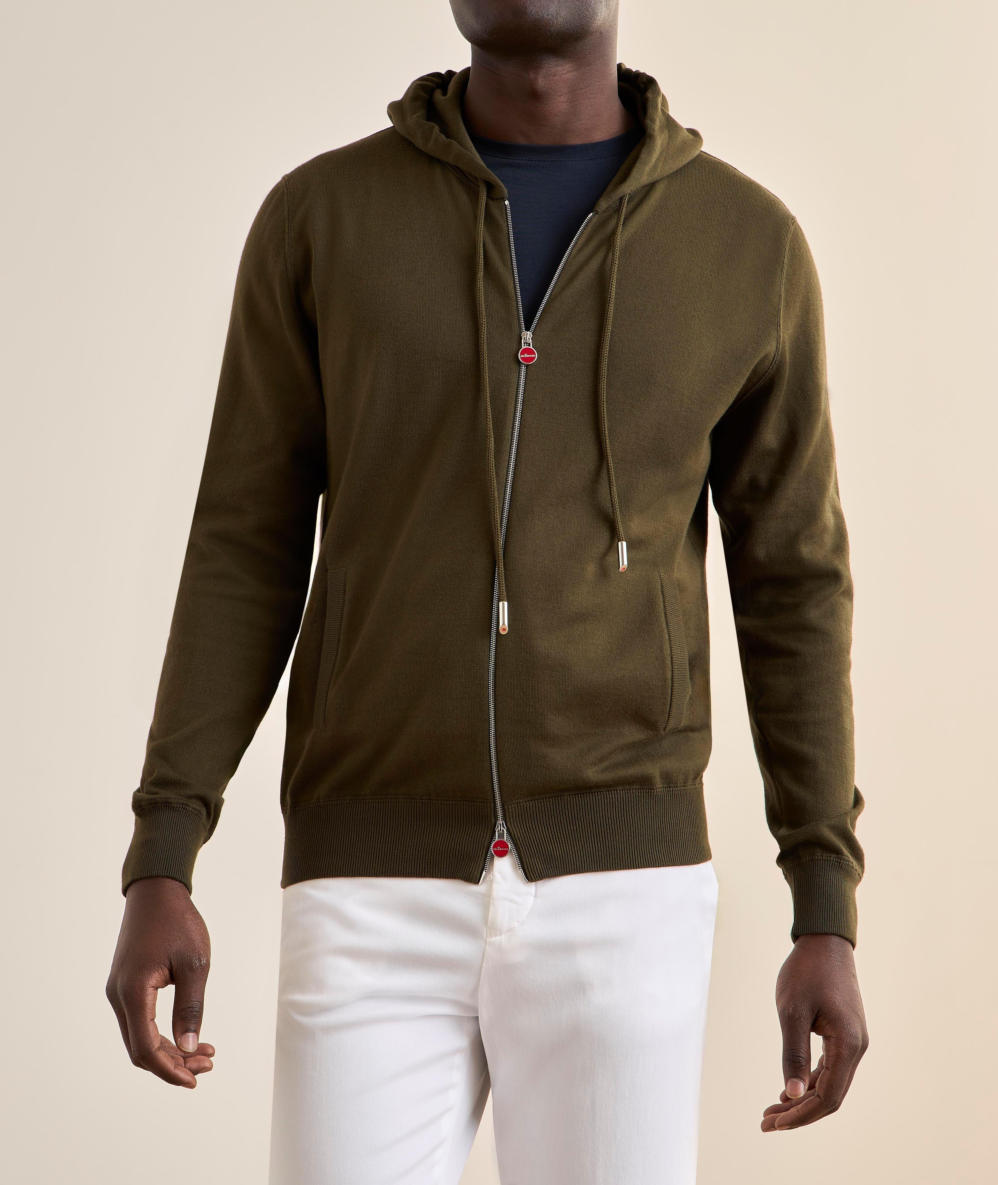 Pull à capuche coton tricot image 1