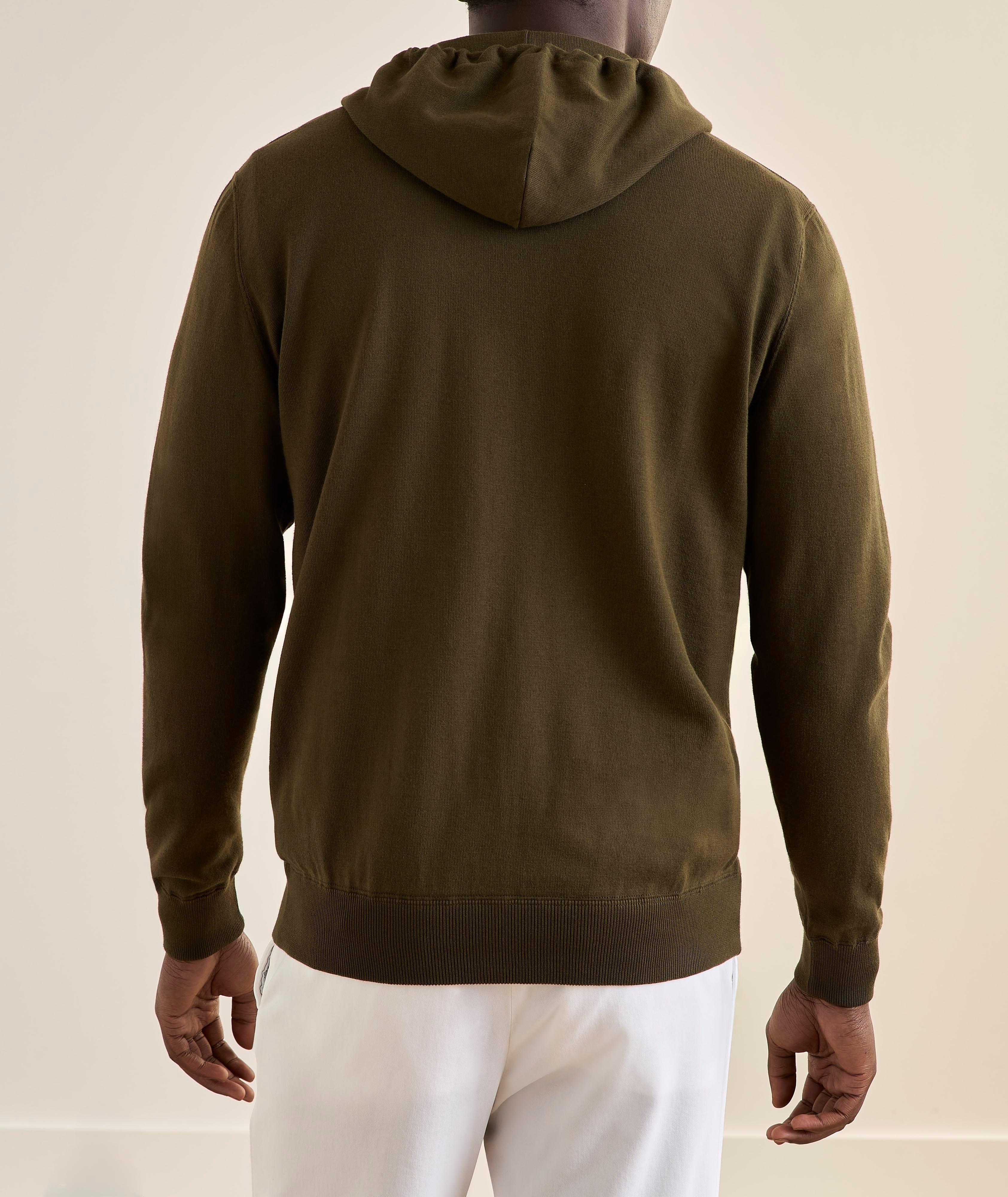 Pull à capuche coton tricot image 2