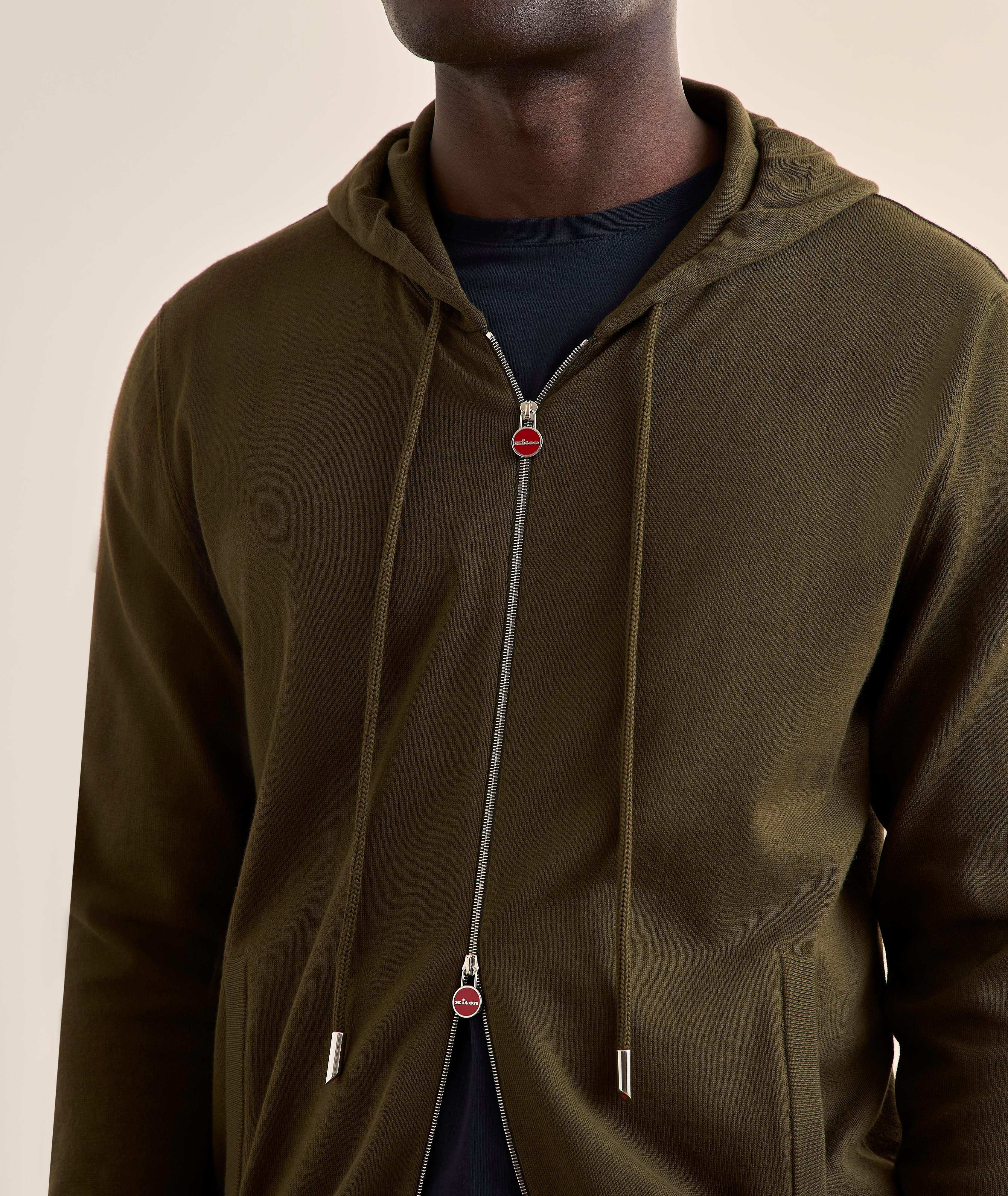 Pull à capuche coton tricot image 3