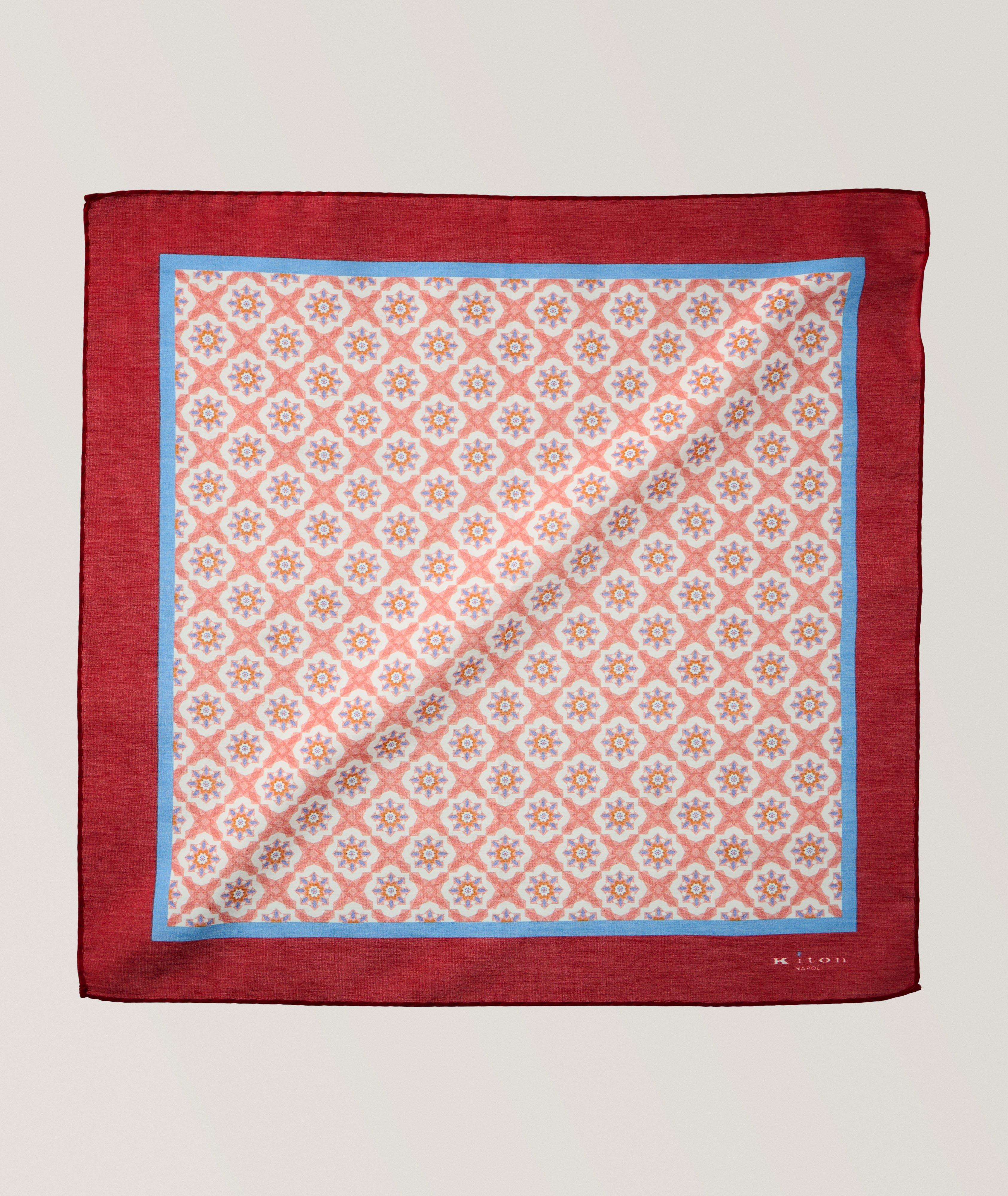 Medallion Cotton-Silk Pocket Square image 0