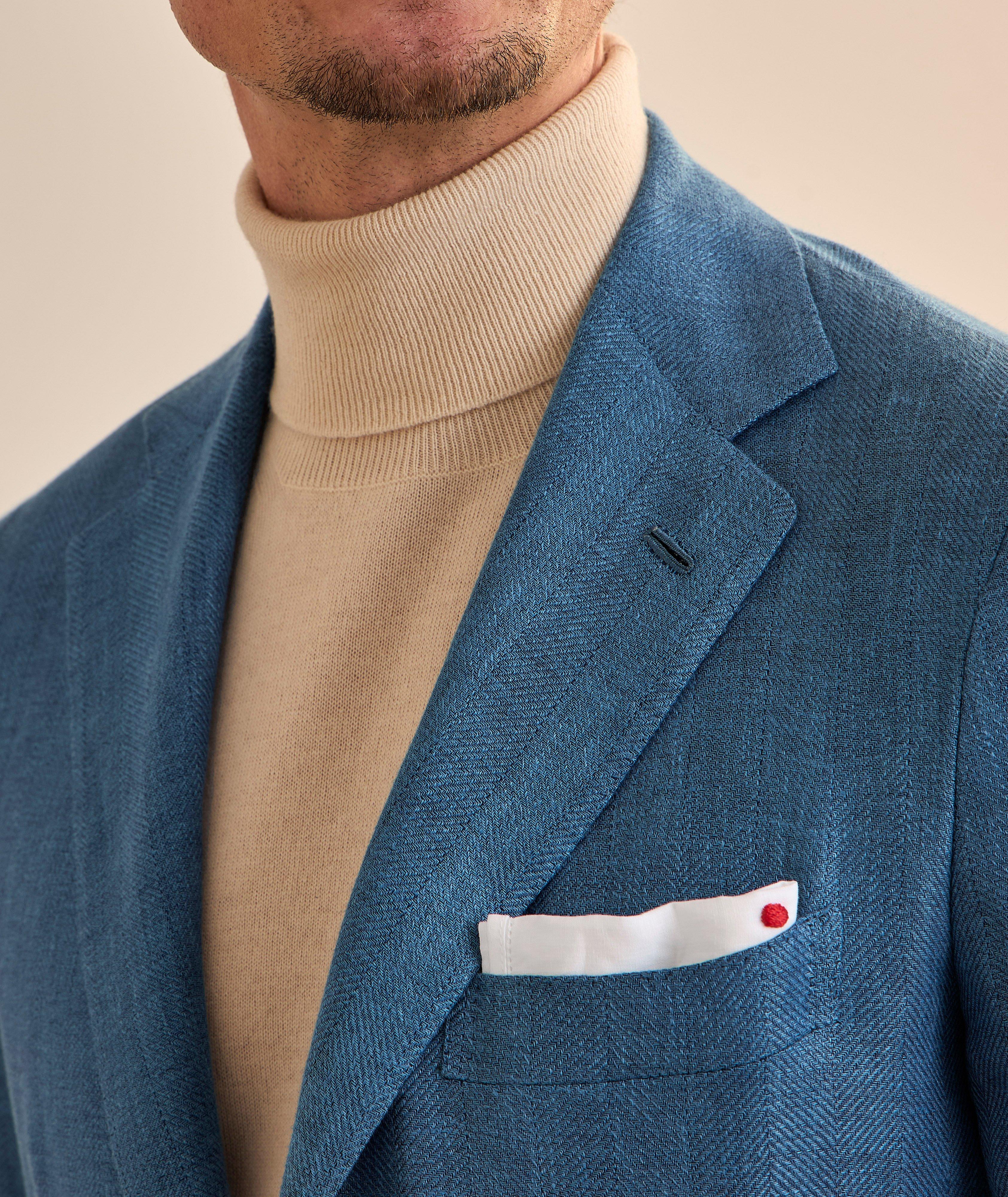 Herringbone Linen-Blend Sport Jacket image 3