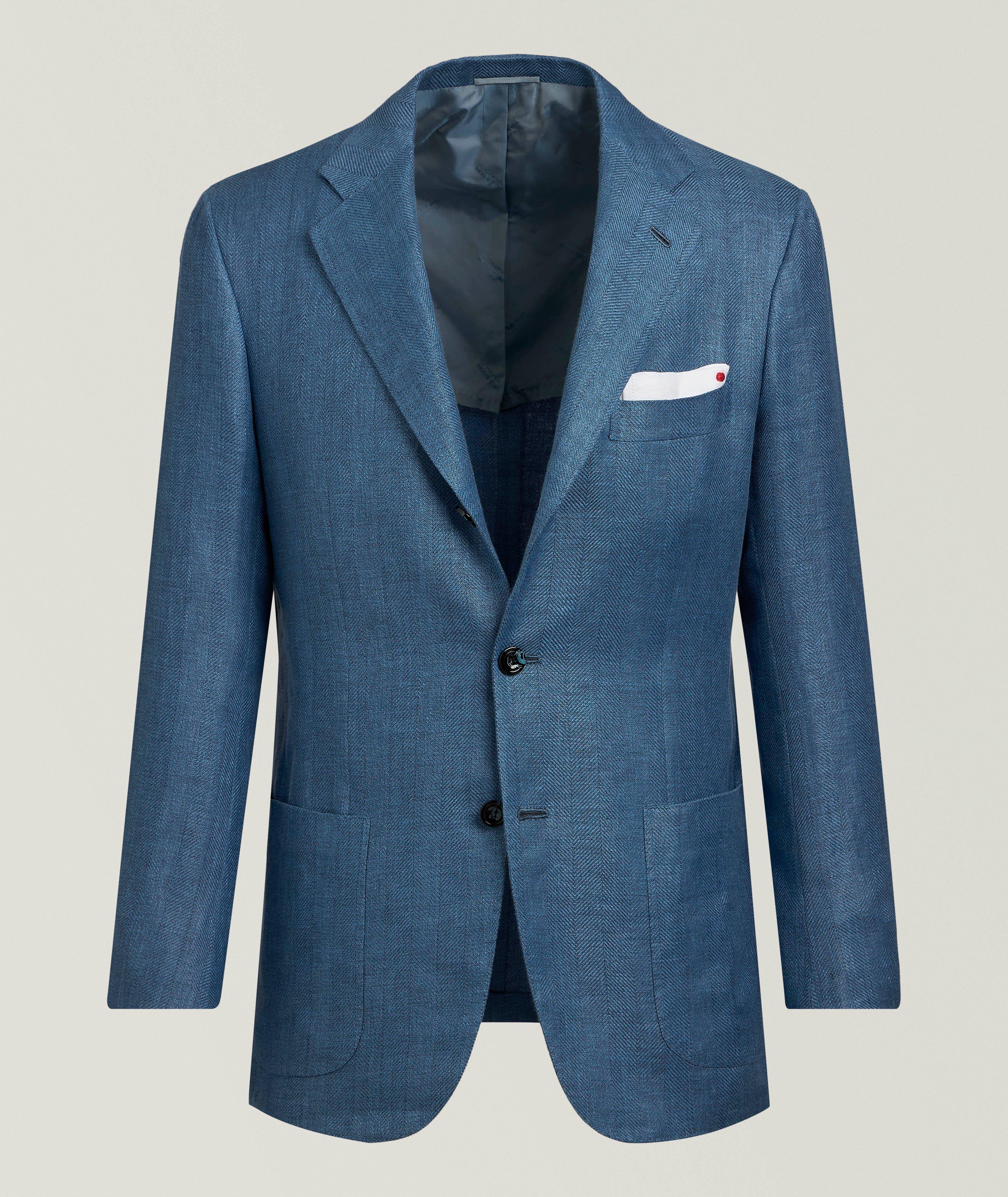 Herringbone Linen-Blend Sport Jacket image 0