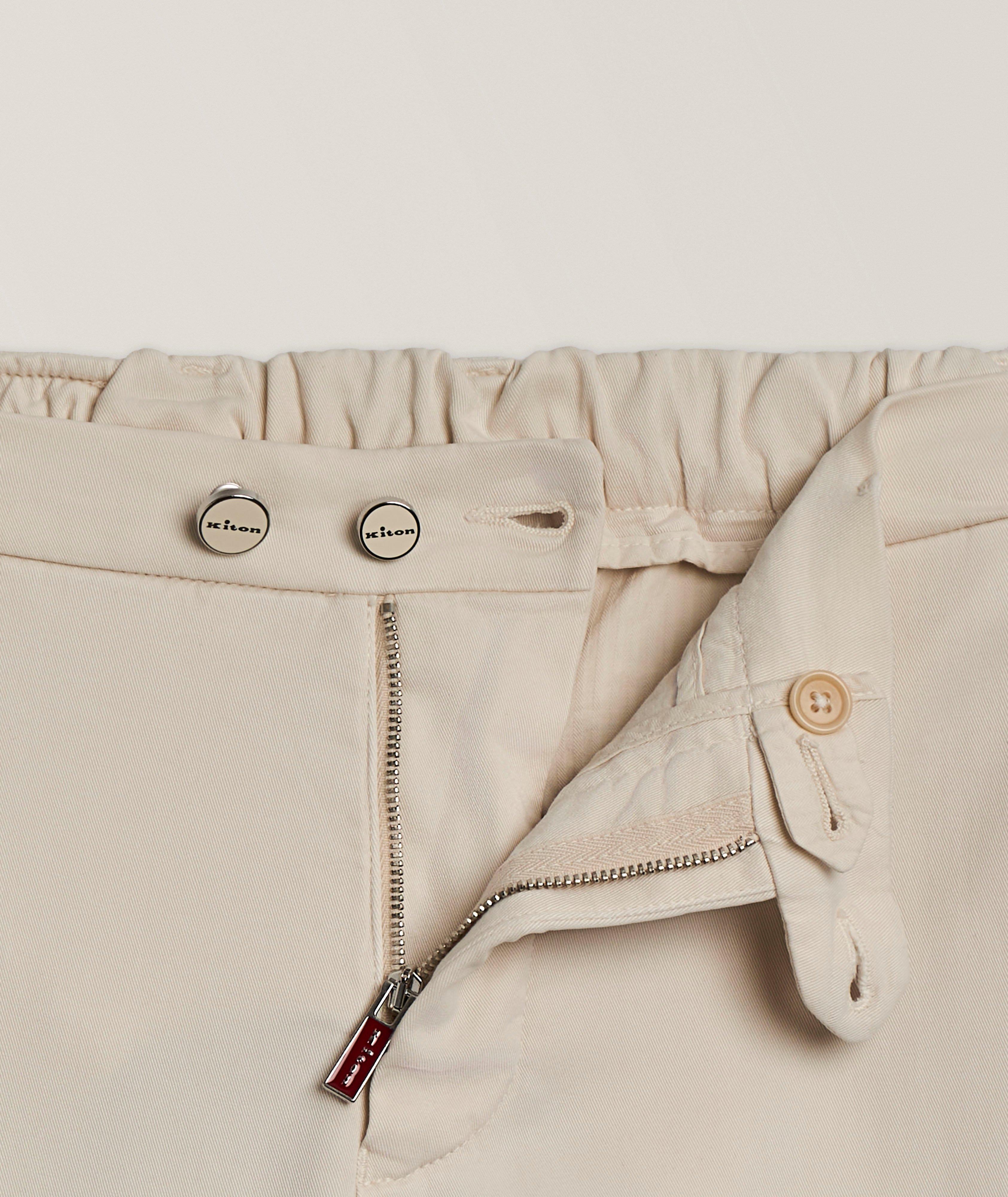 KITON CREAM TRSR W/ELASTIC BACK WASITBAND image 5