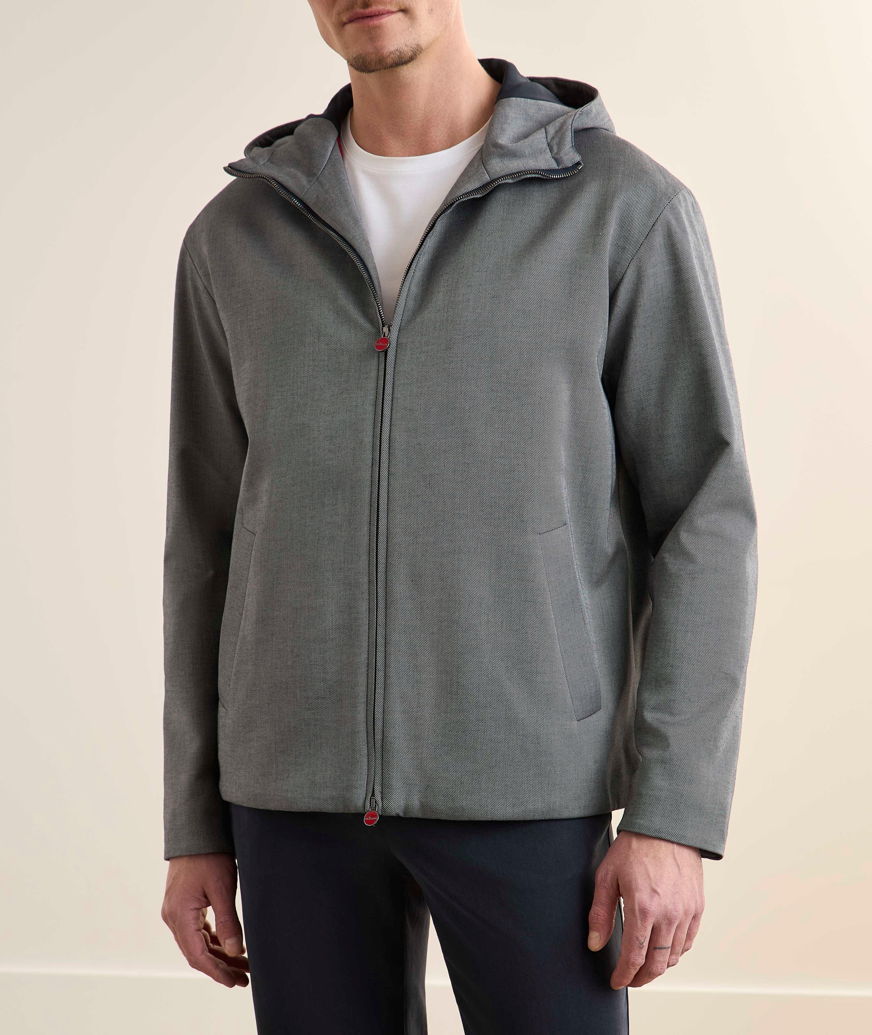 Padded Hooded Cotton Twill Coat image 1