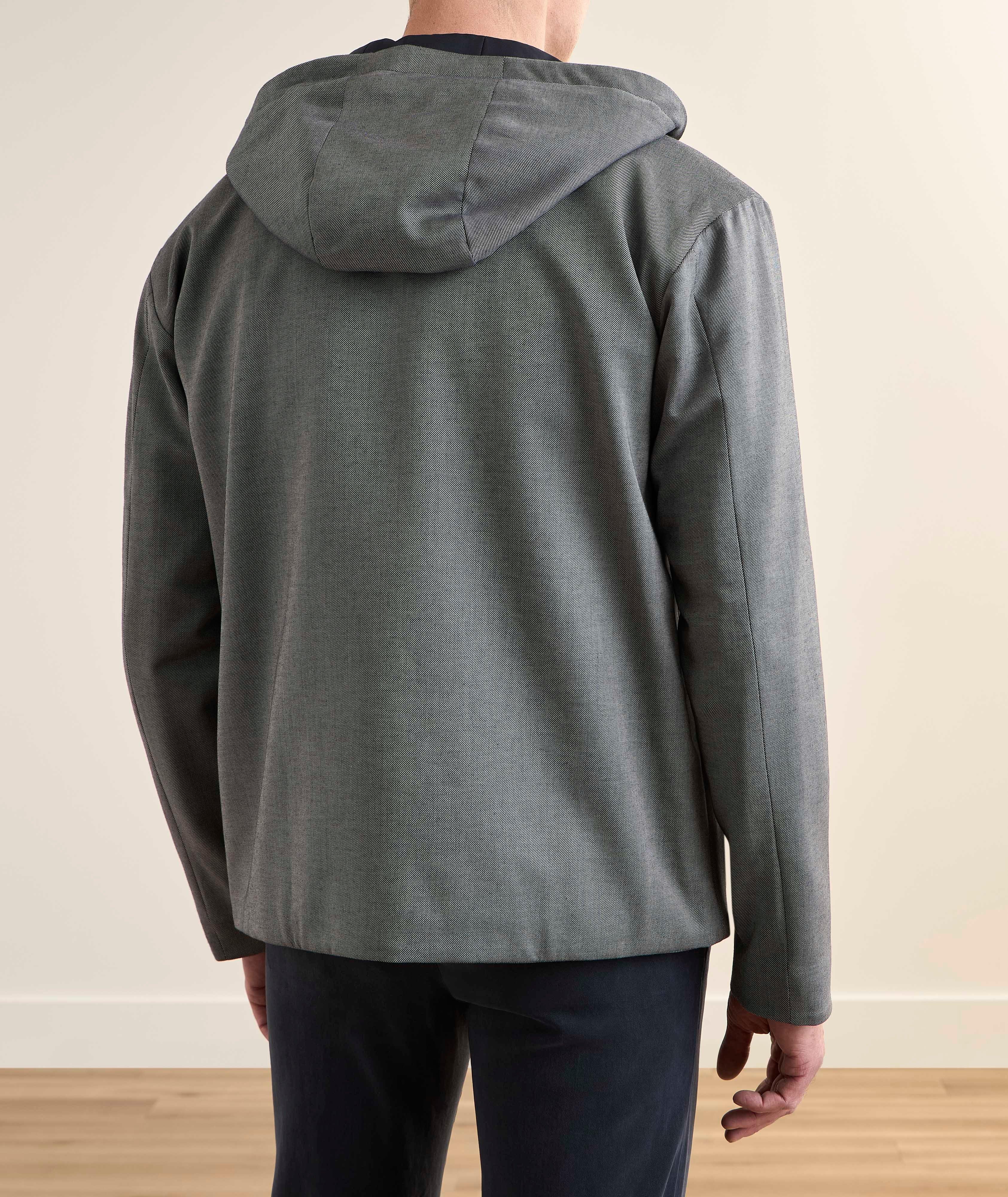 Padded Hooded Cotton Twill Coat image 2