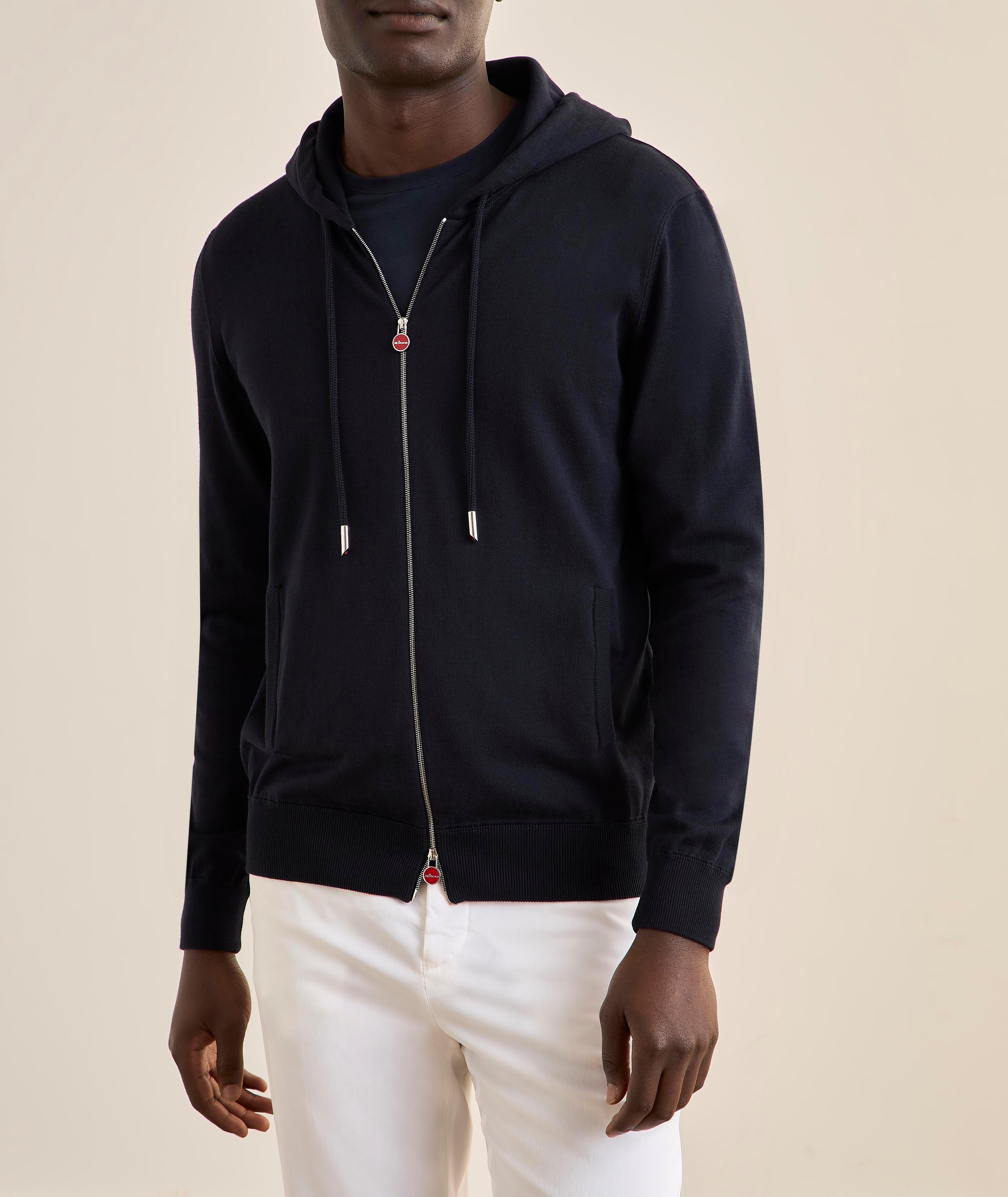 Pull à capuche coton tricot image 1