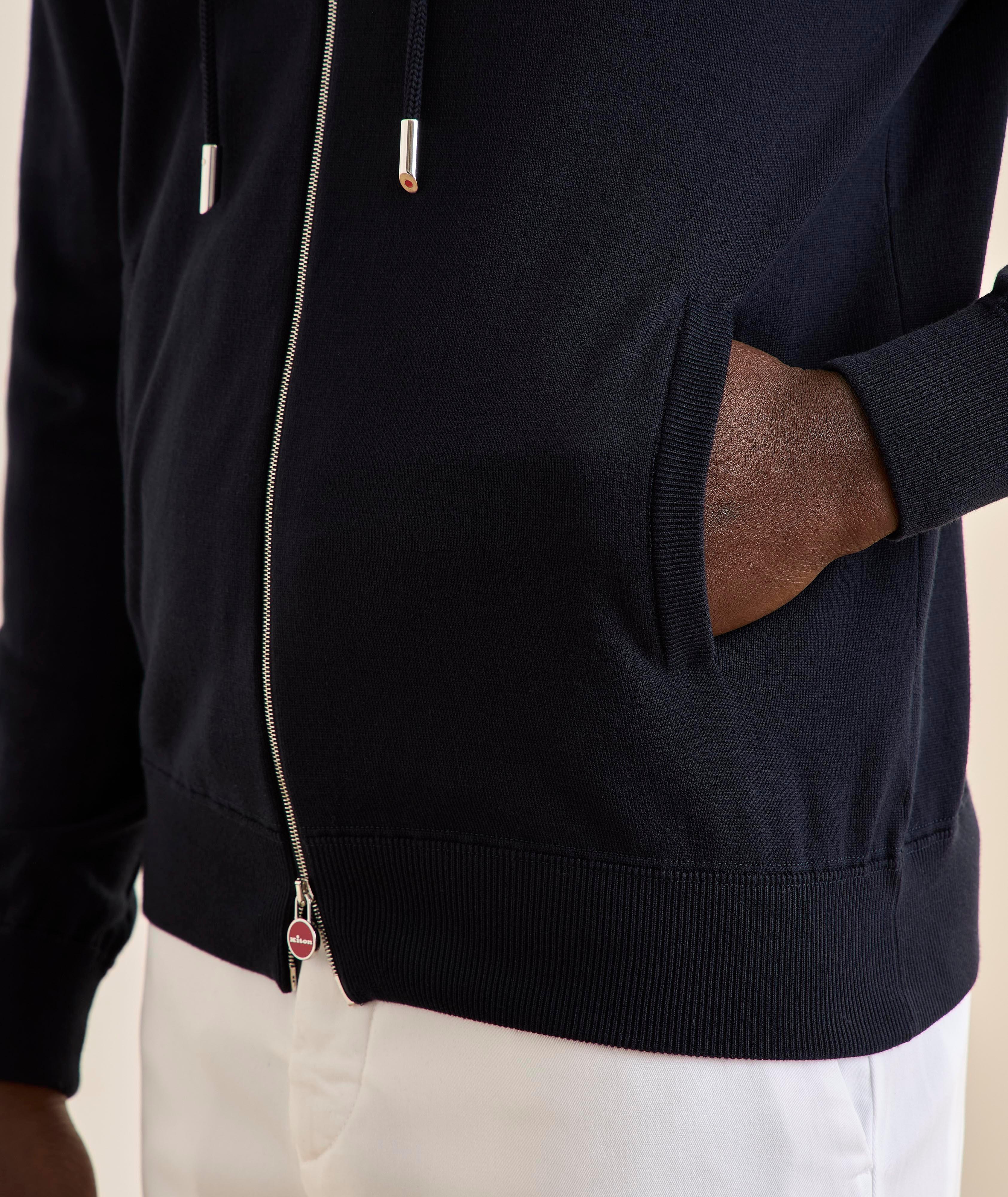 Pull à capuche coton tricot image 4