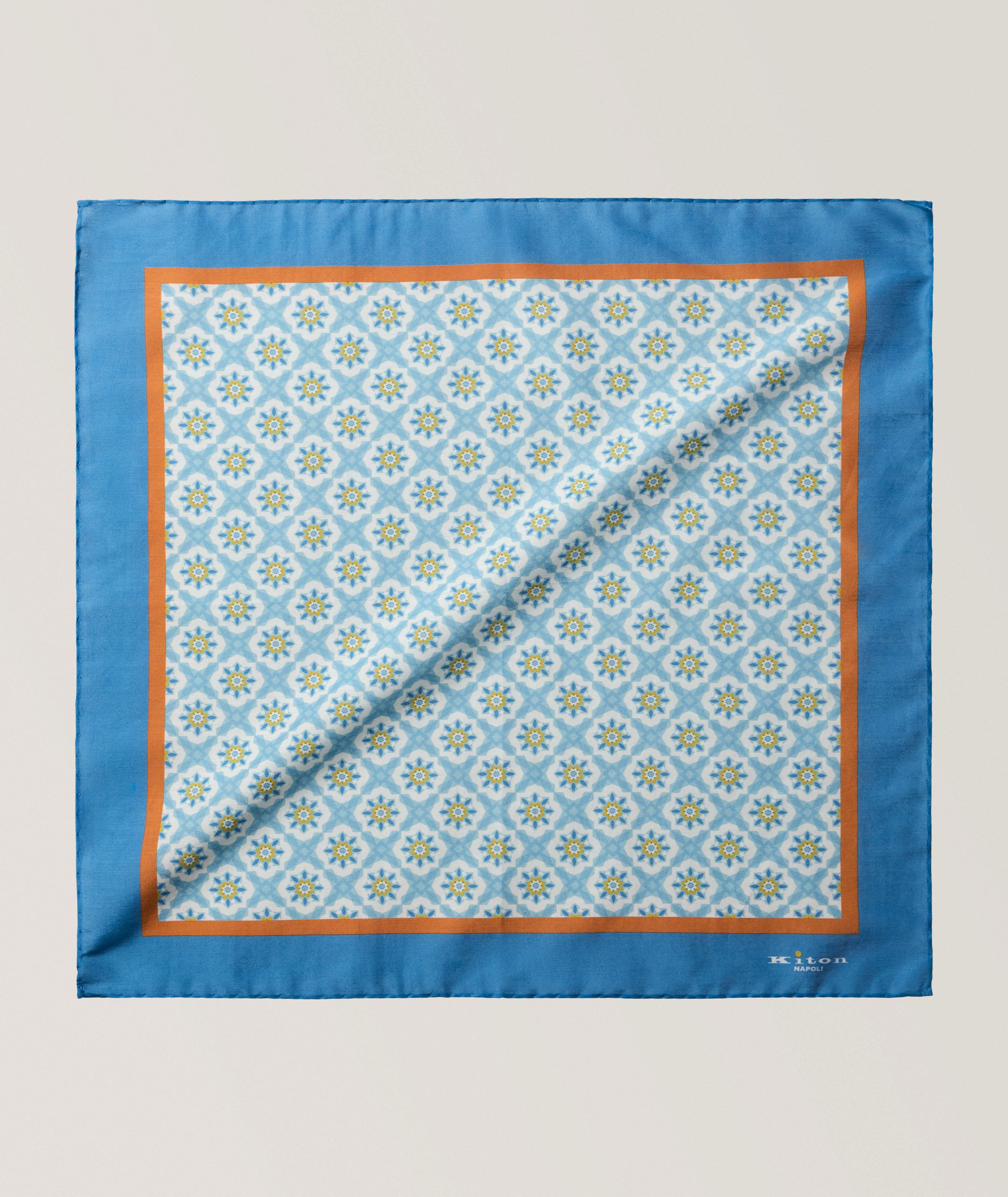 Medallion Cotton-Silk Pocket Square image 0