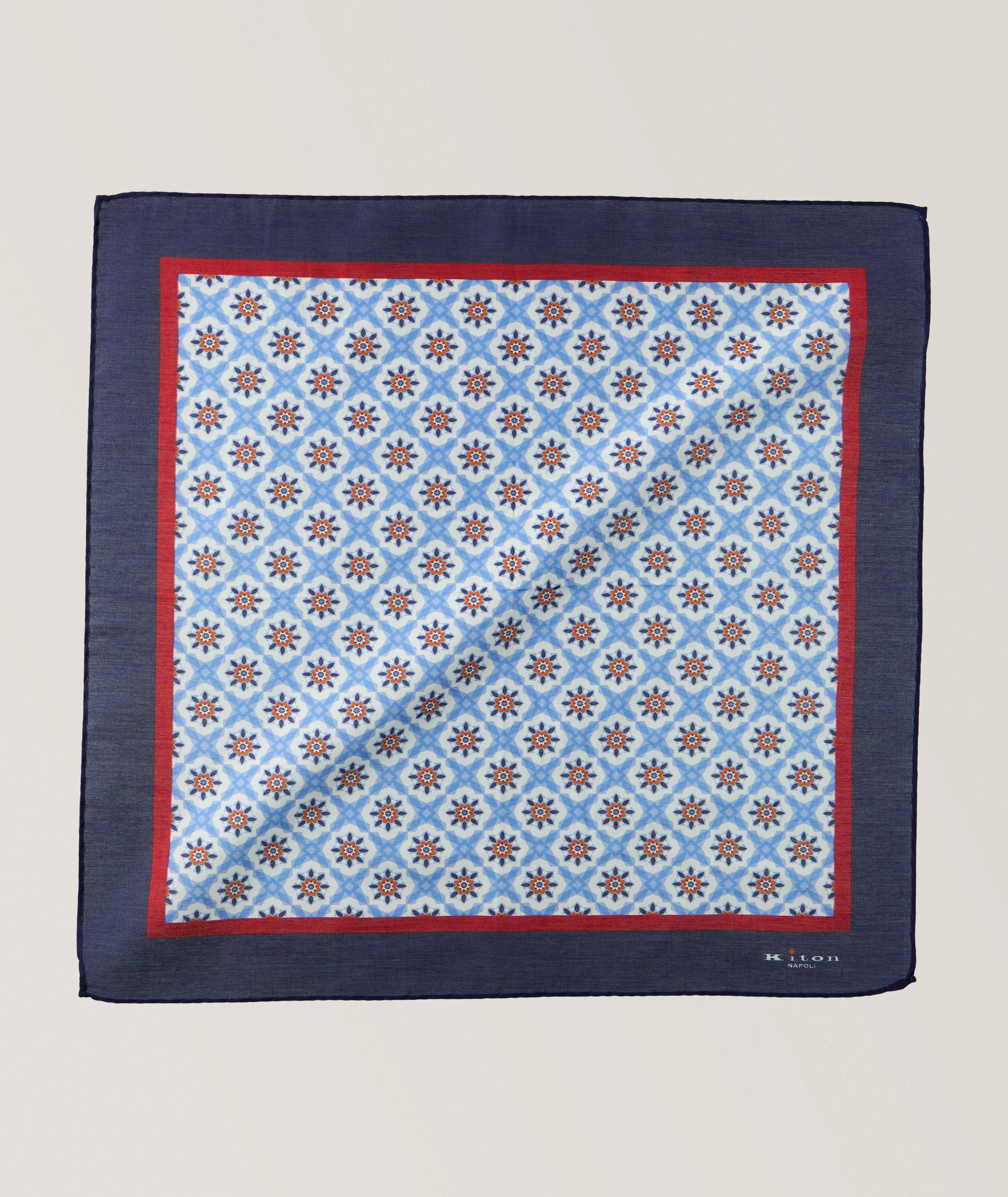 Medallion Cotton-Silk Pocket Square image 0