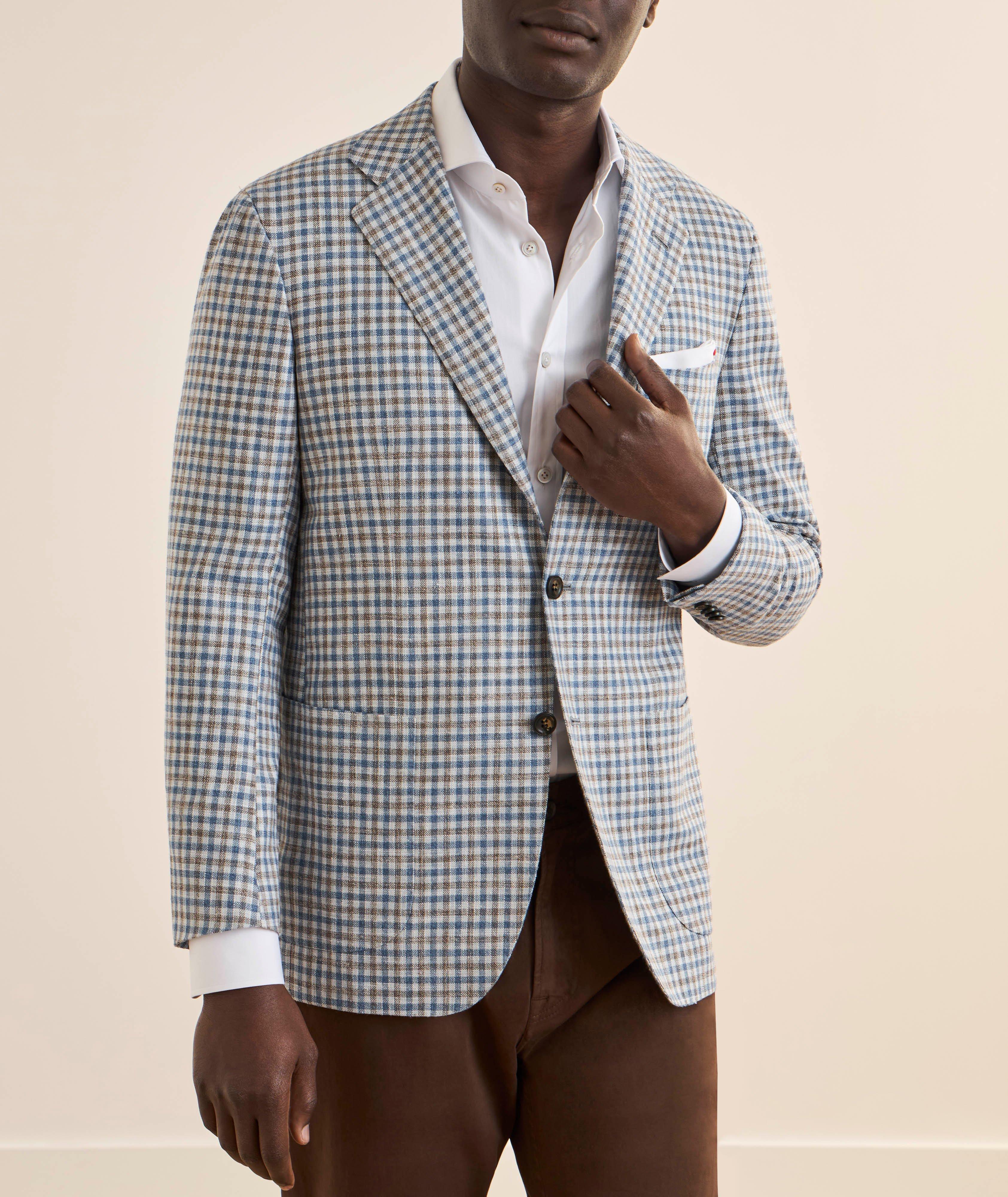 Checked Wool-Blend Sport Jacket image 1