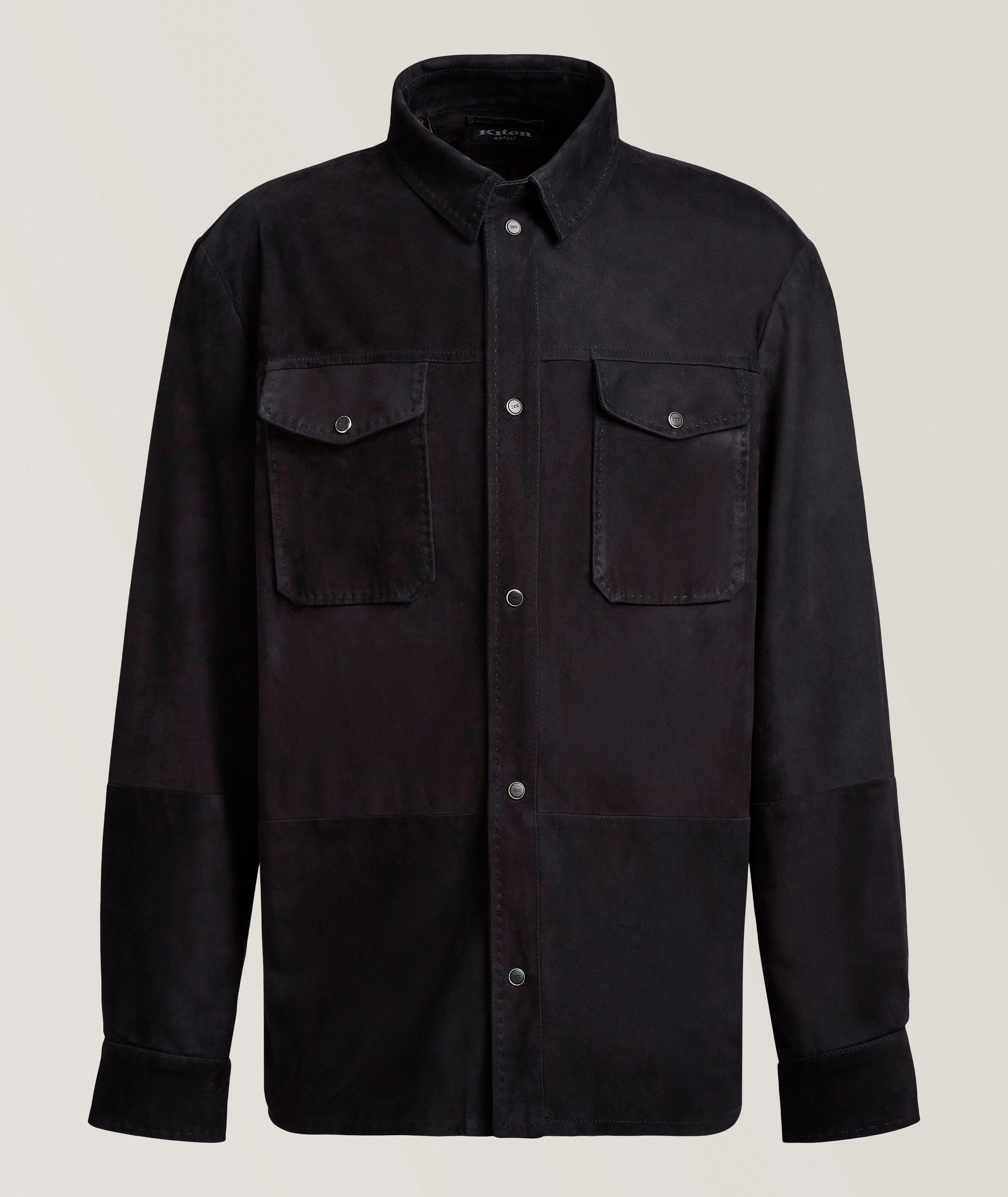 Isaia Suede Quilted Shirt Jacket | Leather | Harry Rosen
