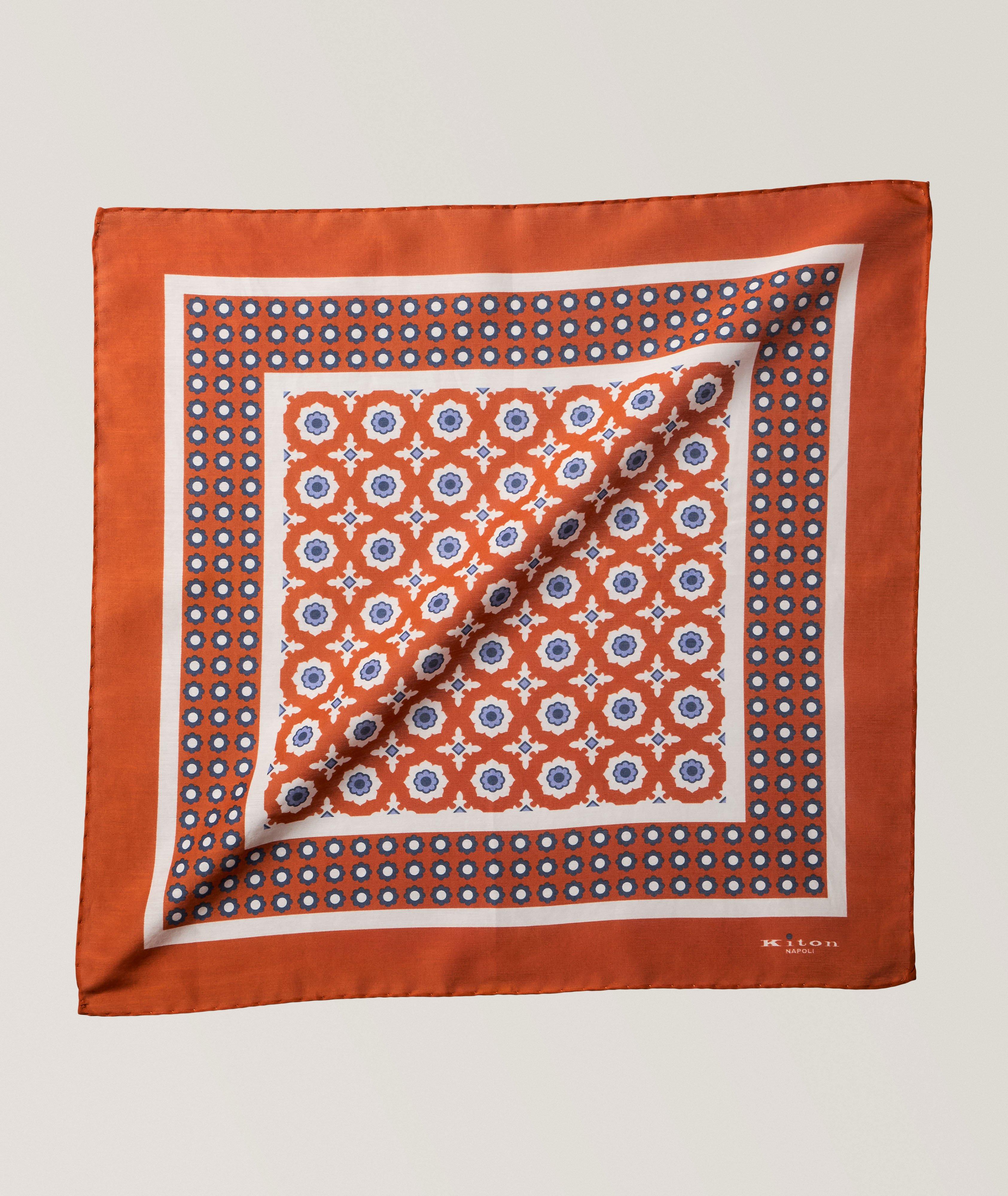 Medallion Cotton-Silk Pocket Square image 0