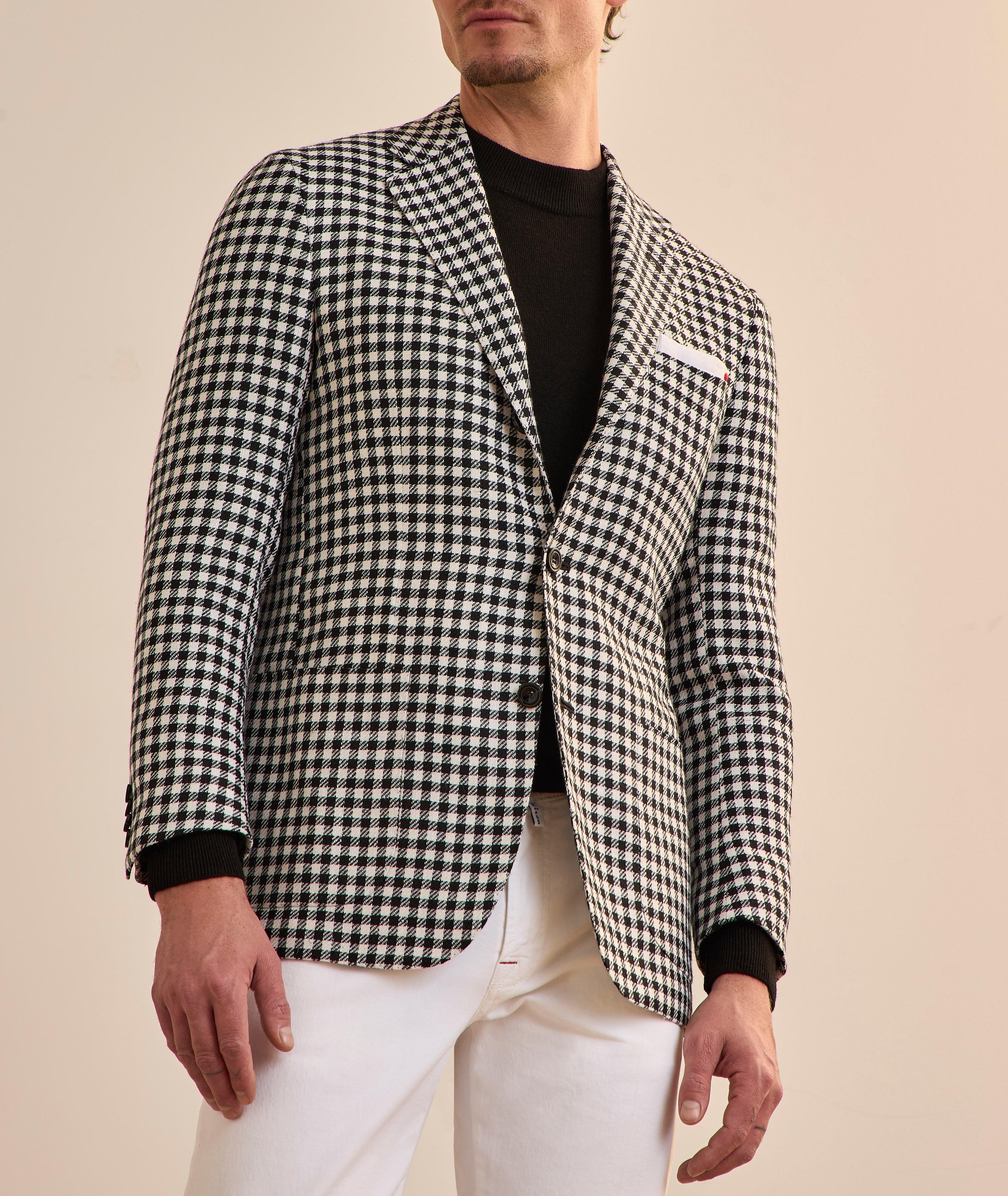 Gingham Cashmere-Blend Sport Jacket  image 1