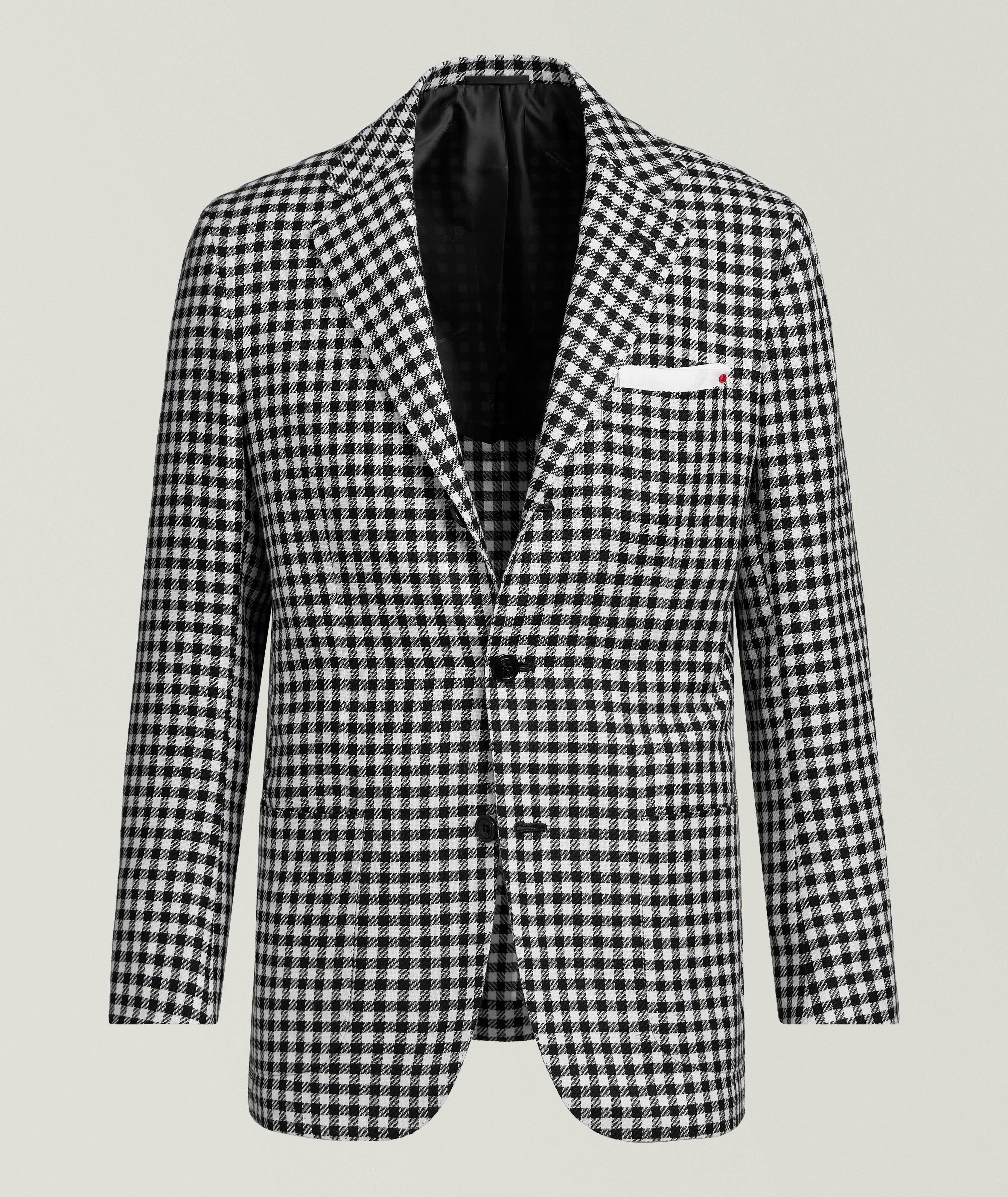 Gingham Cashmere-Blend Sport Jacket  image 0