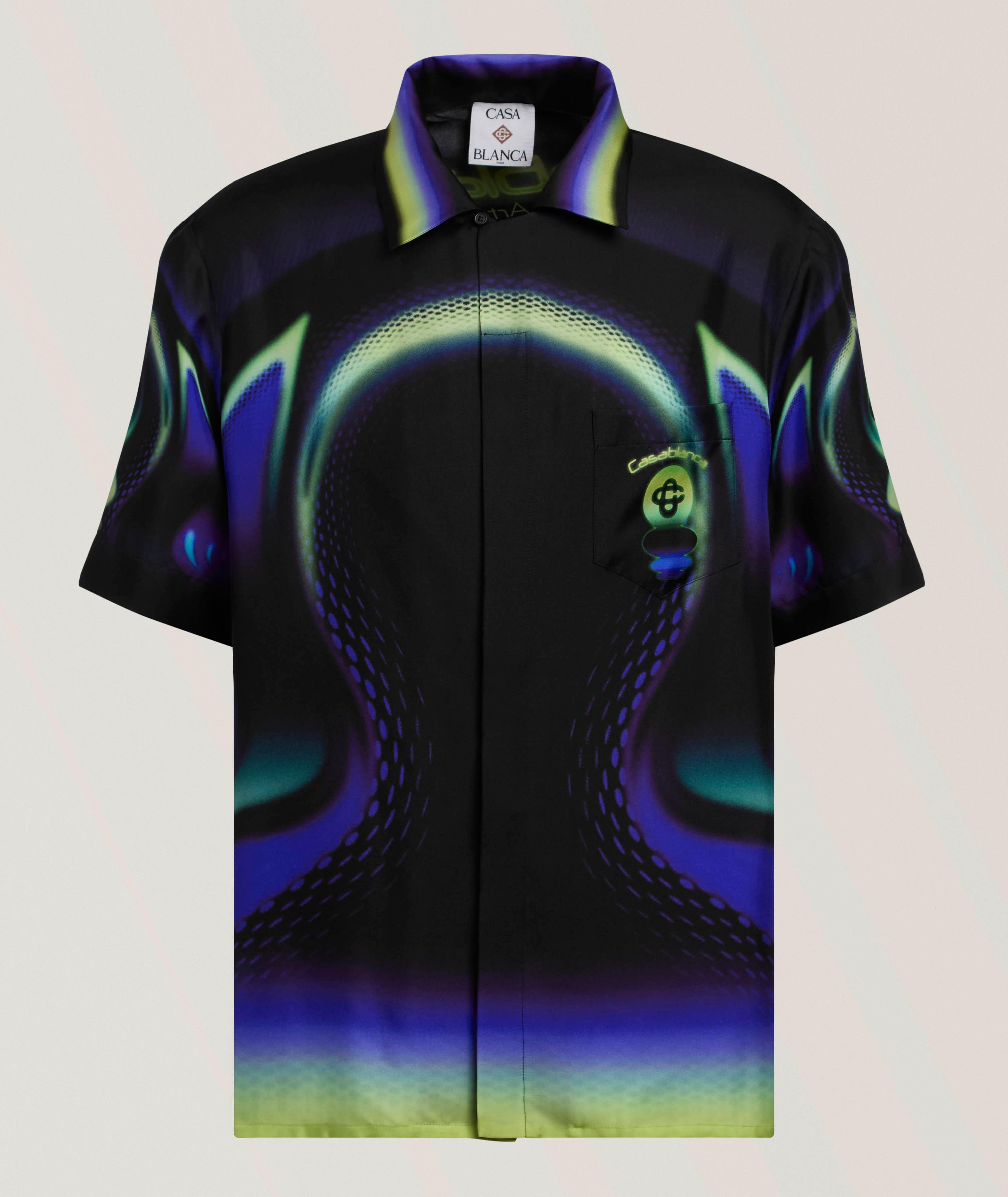 Casablanca Chemise camp soie vagues