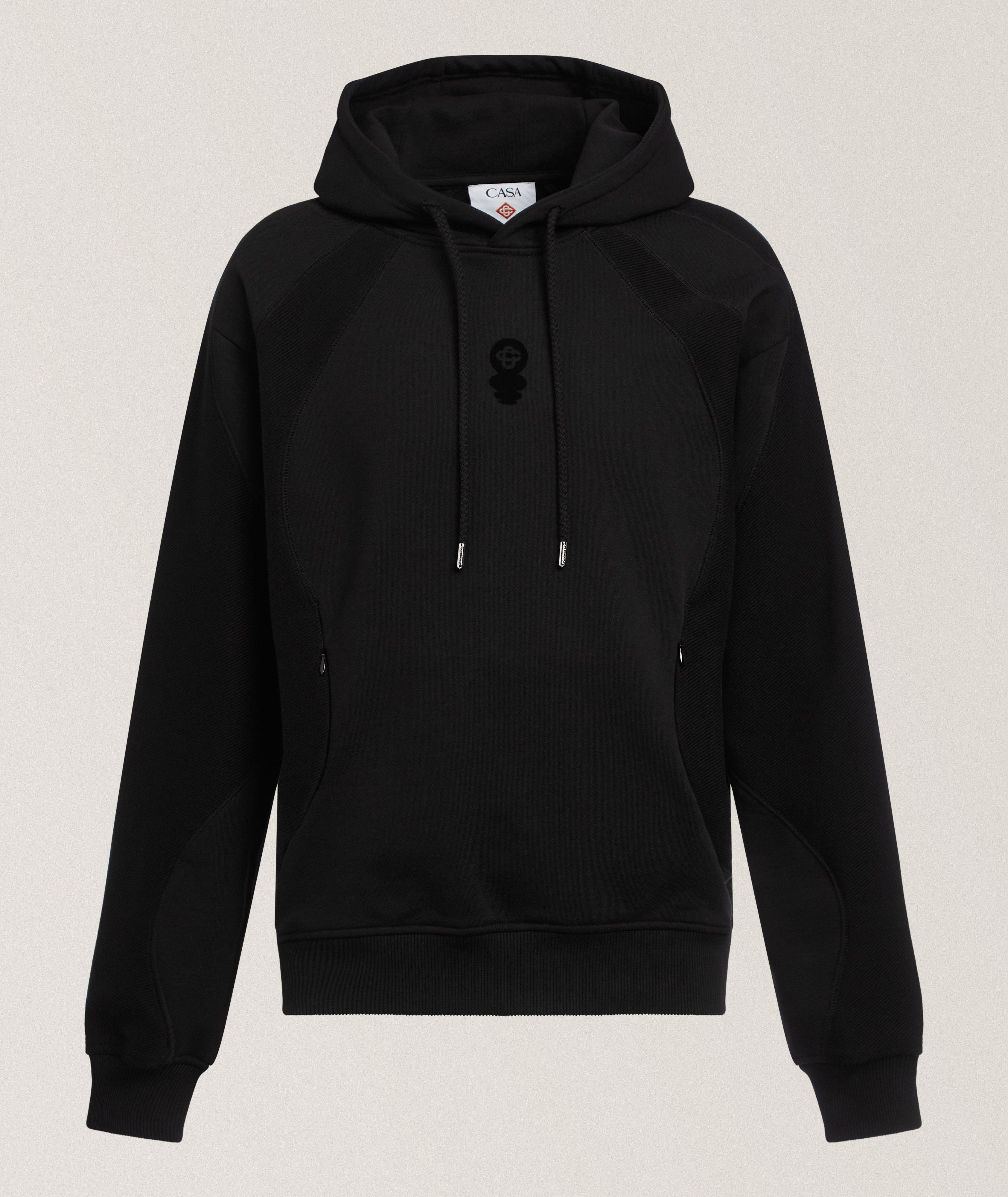 Flocked Cotton Hooded Sweatshirt  image 0